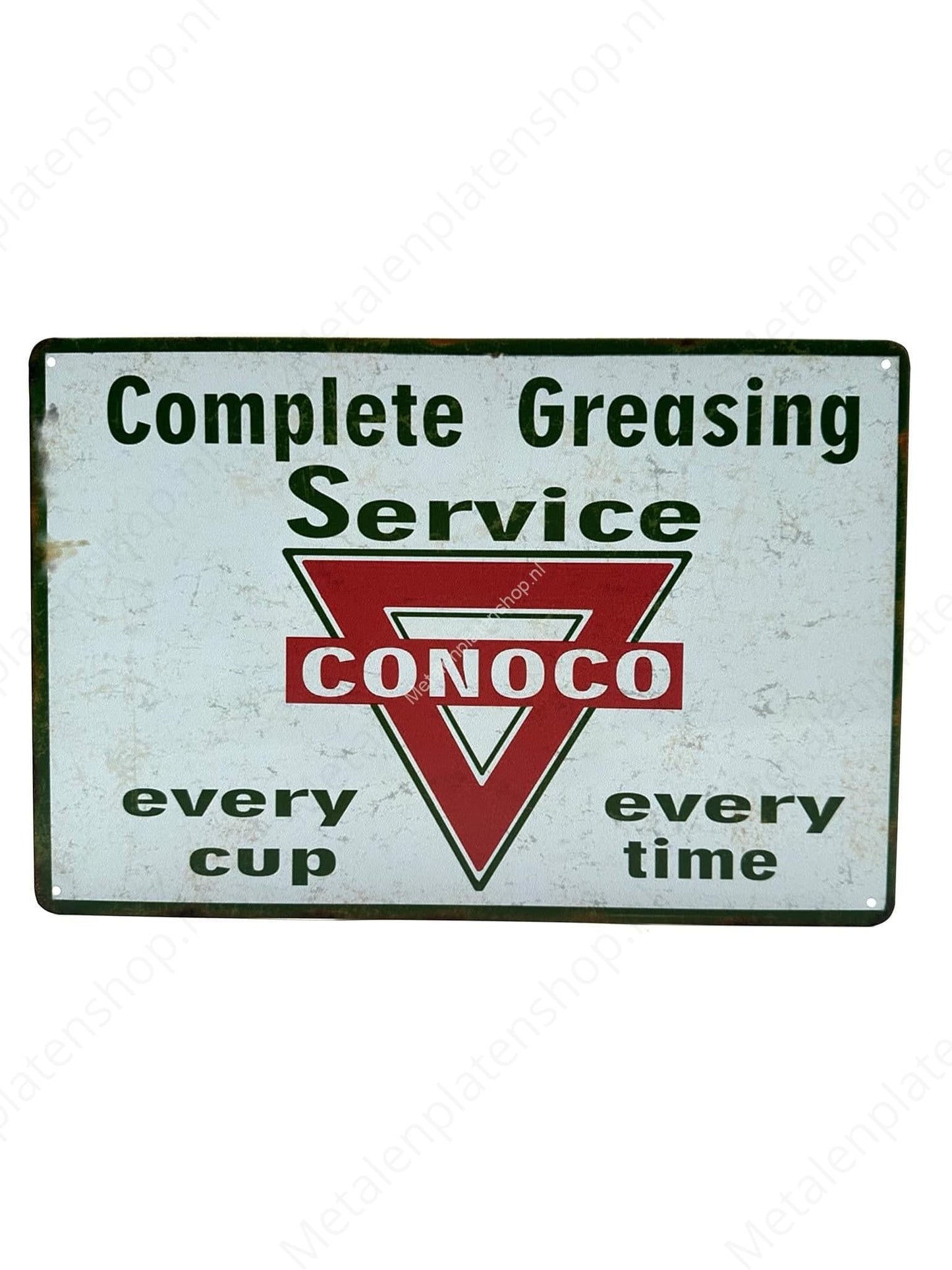 Complete Greasing Service - Conoco - Metalen Wandbord