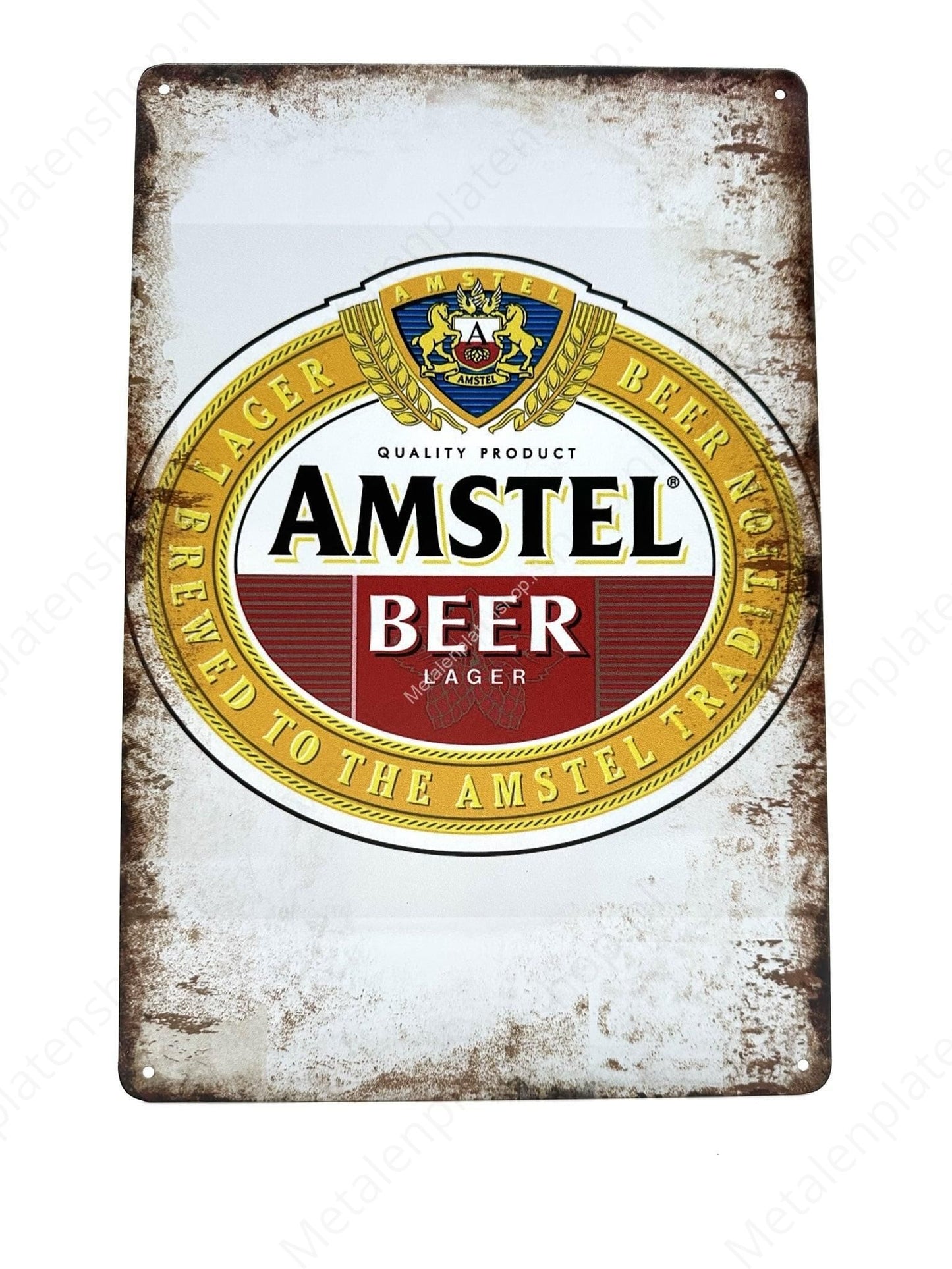 Amstel Bier - Lager - Metallwandschild
