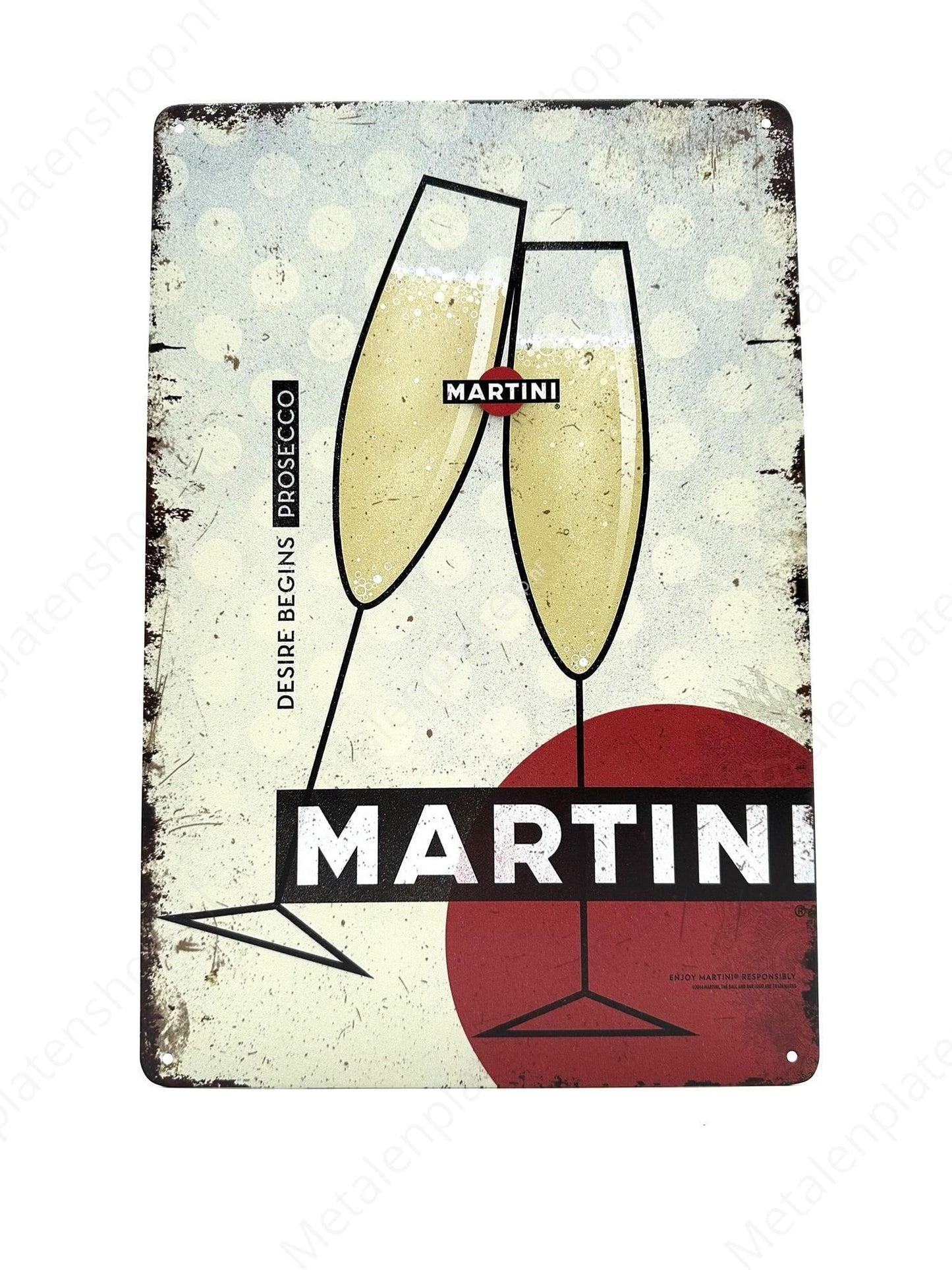 Martini - Metallwandschild