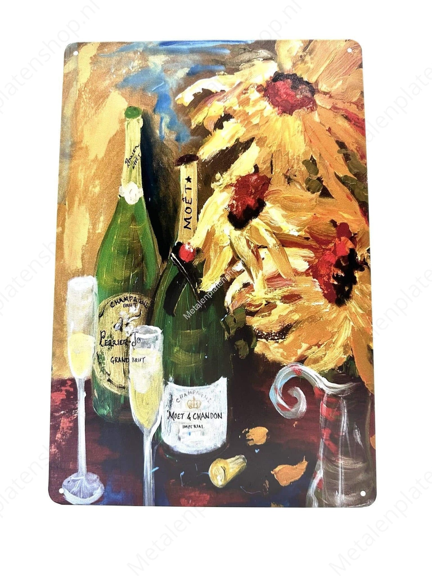 Must Champagne – Skizze – Metall-Wandschild