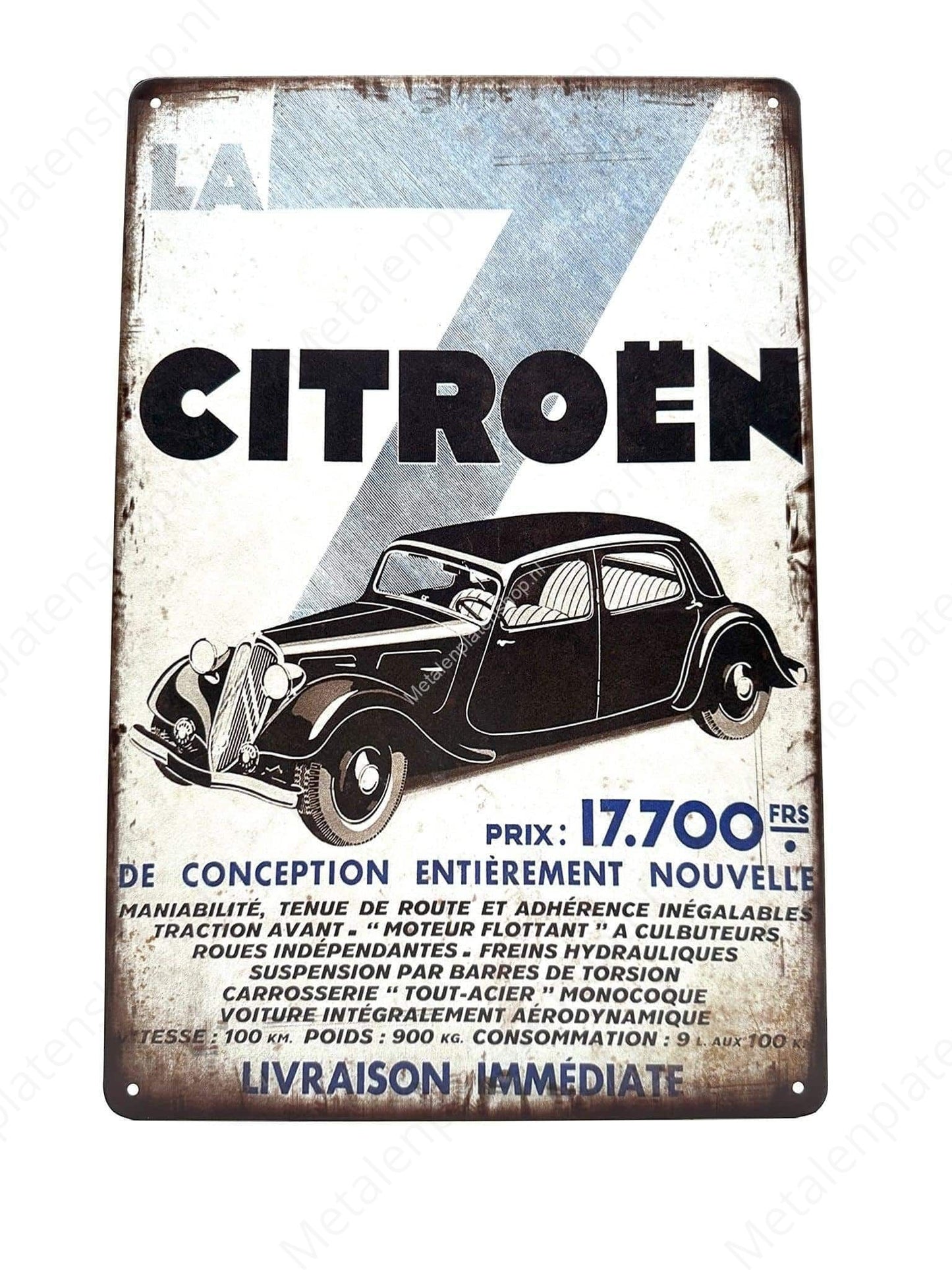 Citroen - 17.700 FRS - Metal Wall Sign