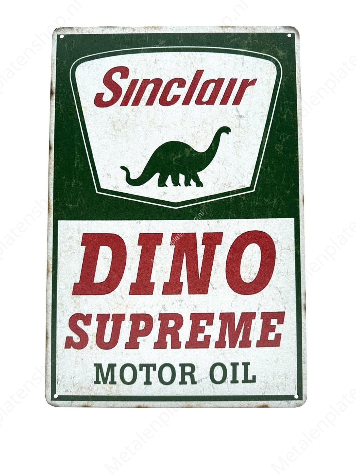 Sinclair - DINO SUPREME MOTOR OIL - Metallwandschild