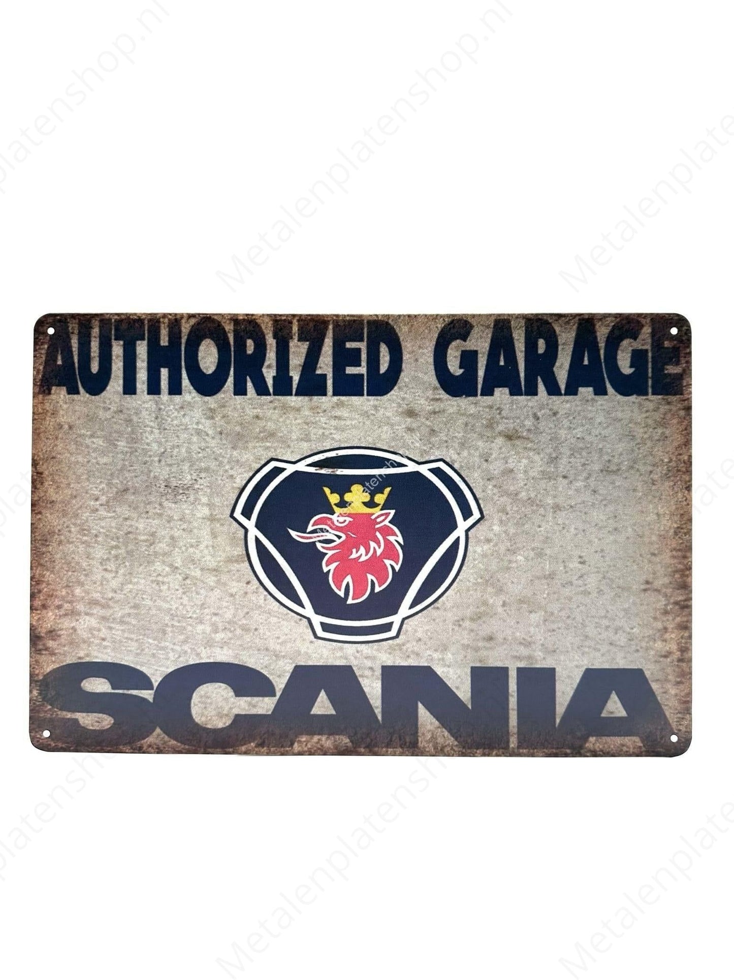 Authorized Garage - Scania - Metalen Wandbord