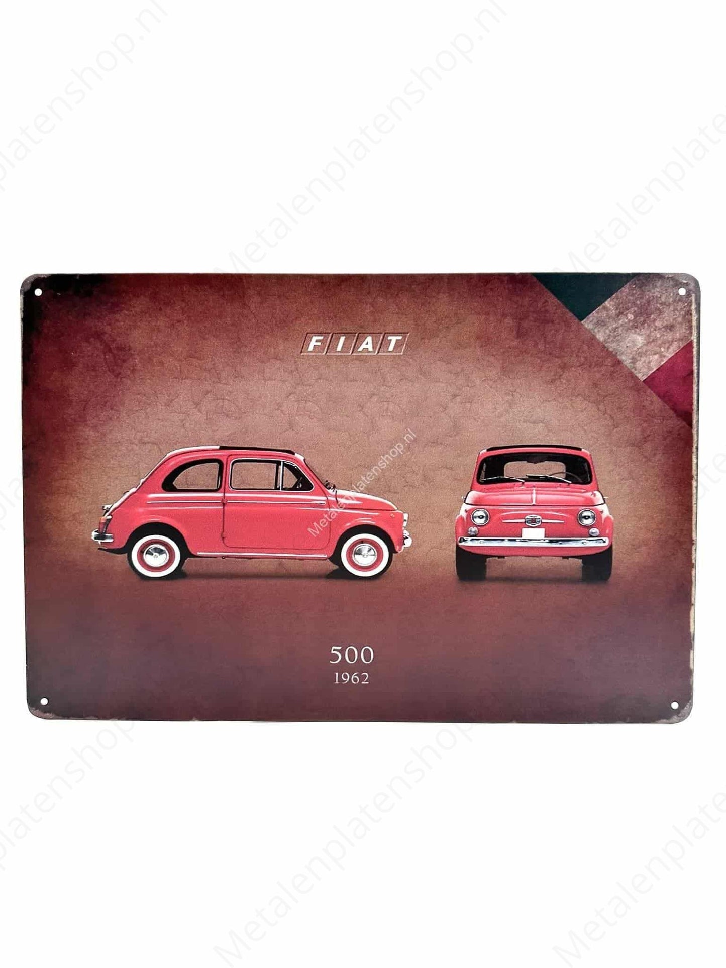 FIAT 500 – 1962 – Metallwandschild