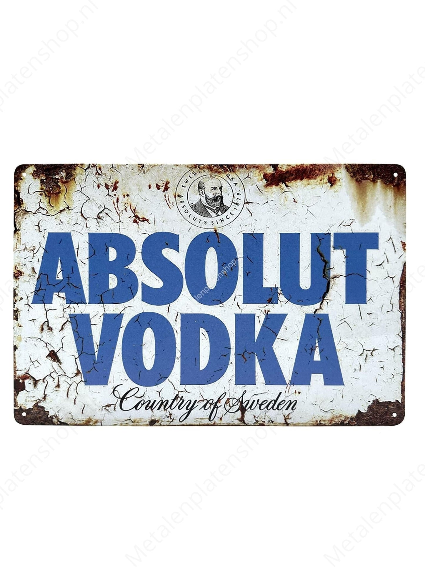 Absolute Vodka – Country of Sweden – Metallwandschild