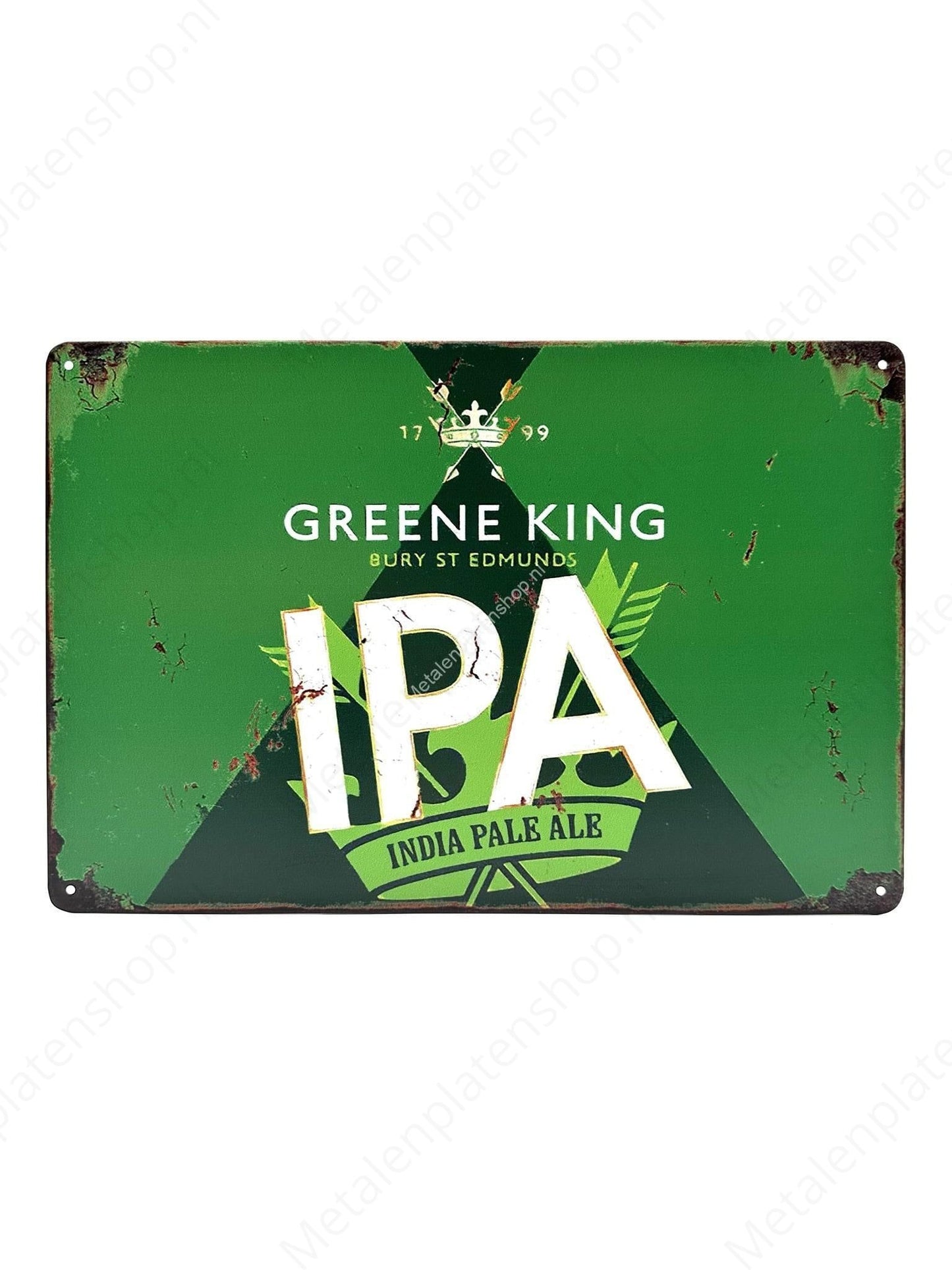 Greene King – IPA – India Pale Ale – Metallwandschild