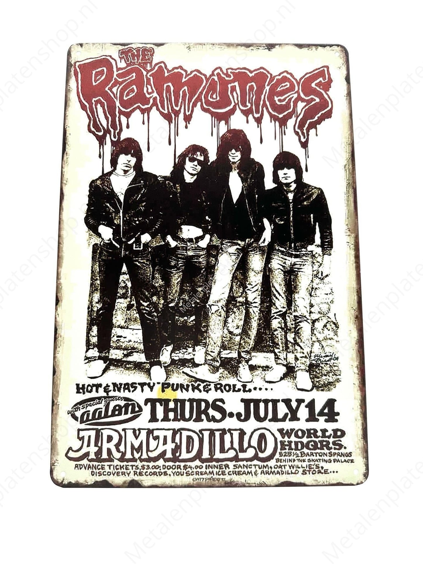 The Ramones - Metallwandschild