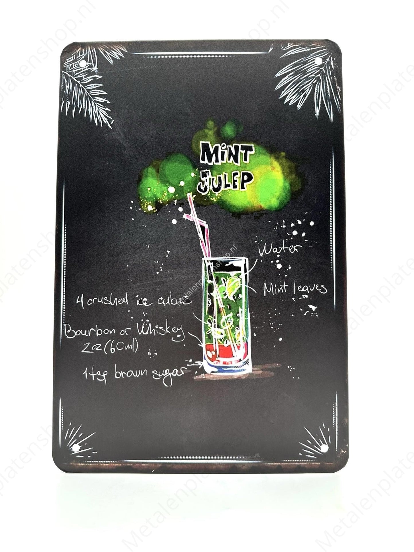Mint Julep - Cocktails - Metal Wall Sign