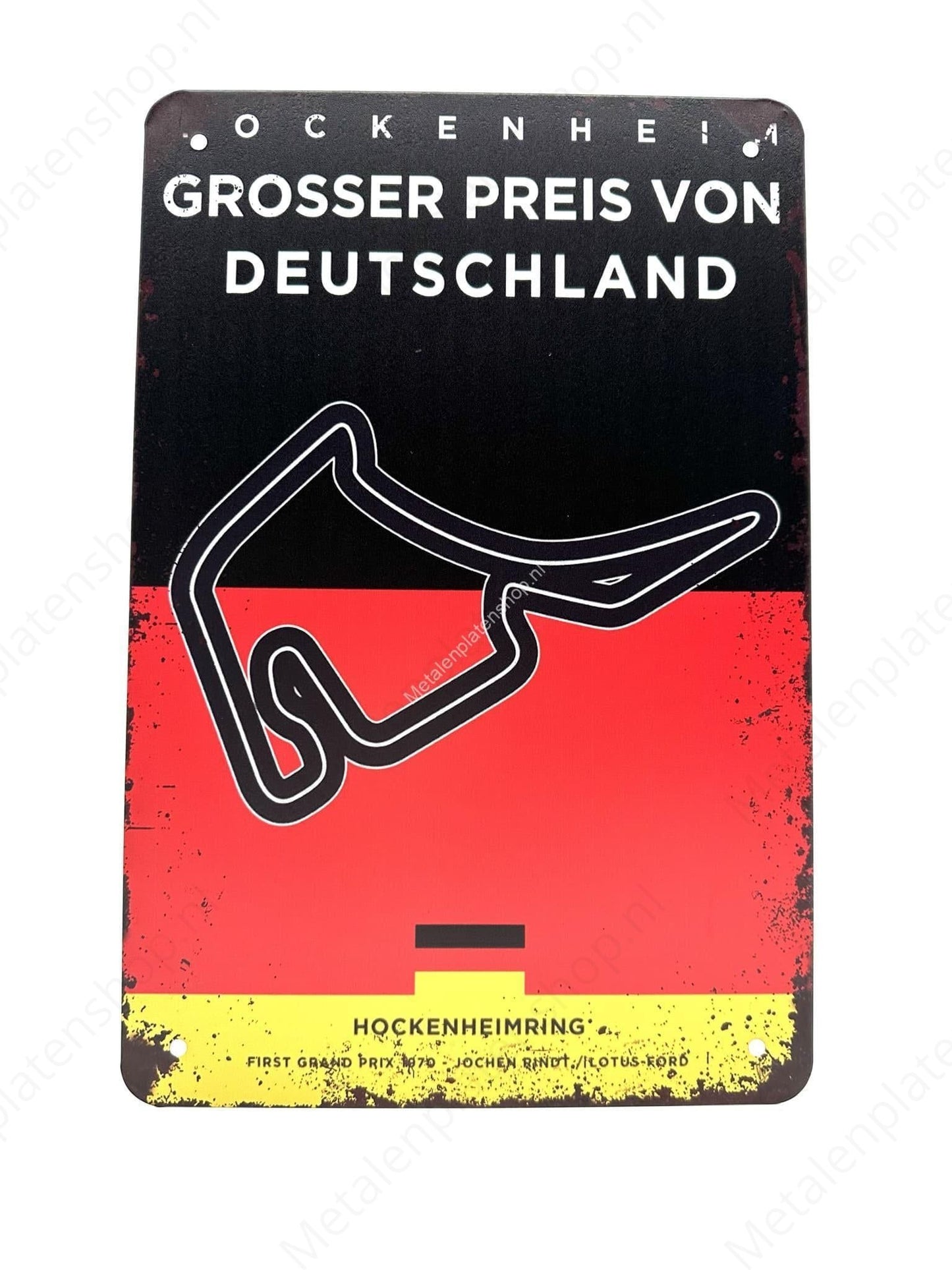 Hockenheimring - Grand Prix - Duitsland - Formule 1 - Metalen Wandbord