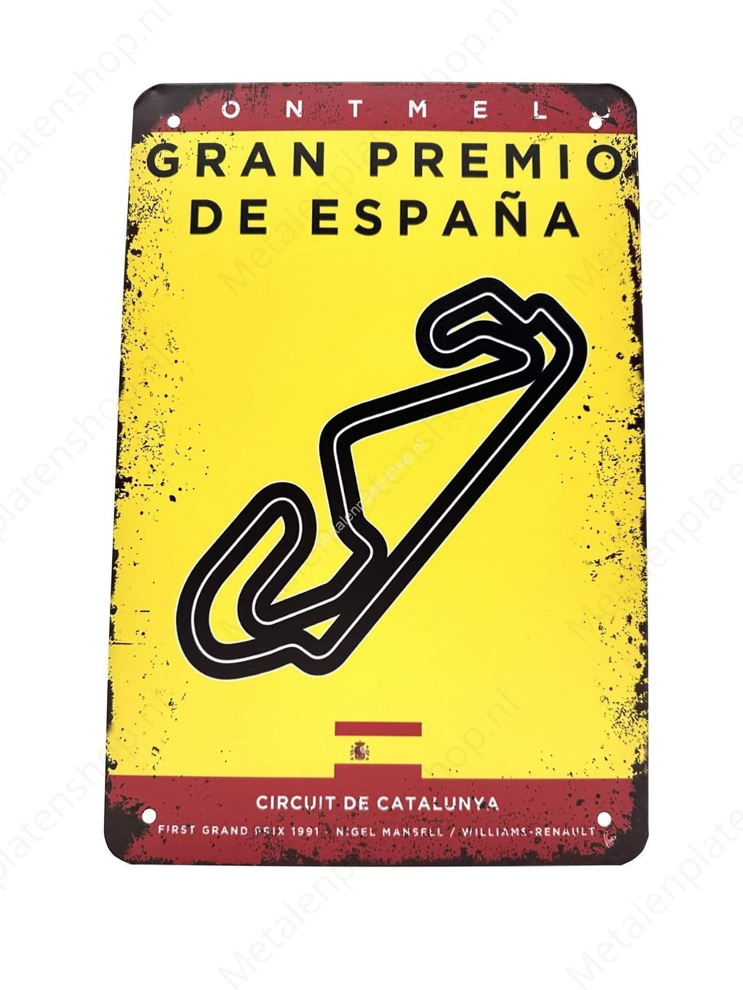Circuit de Catalunya - Grand Prix - Spanje - Formule 1 - Metalen Wandbord