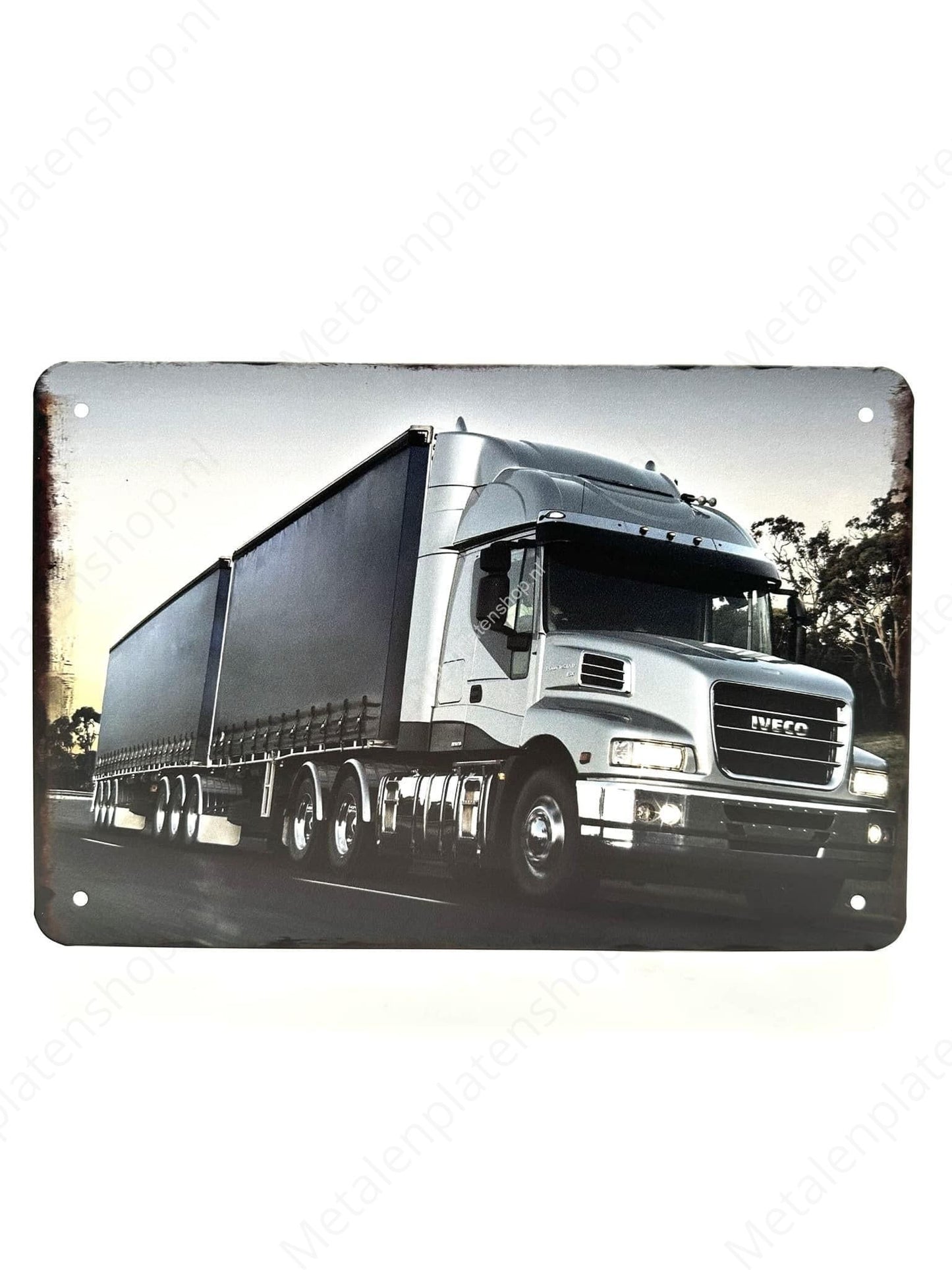 IVECO - LKW - Lange Nase - Metallwandschild