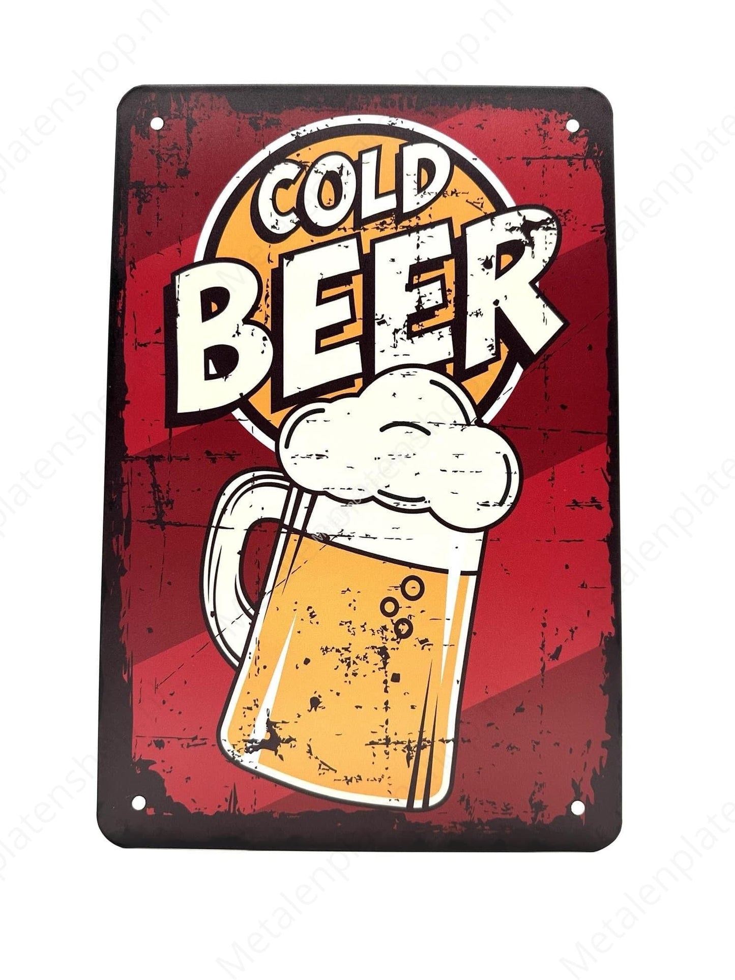Cold Beer #2 - Metal Wall Sign