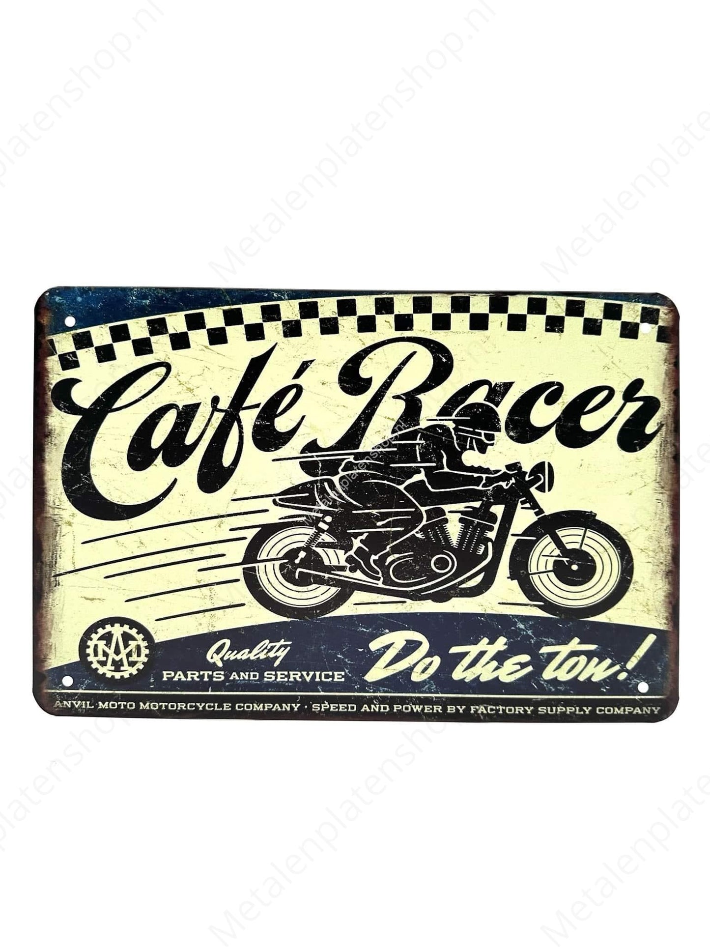 Cafe Racer - Do The Ton - Motor - Metal Wall Sign