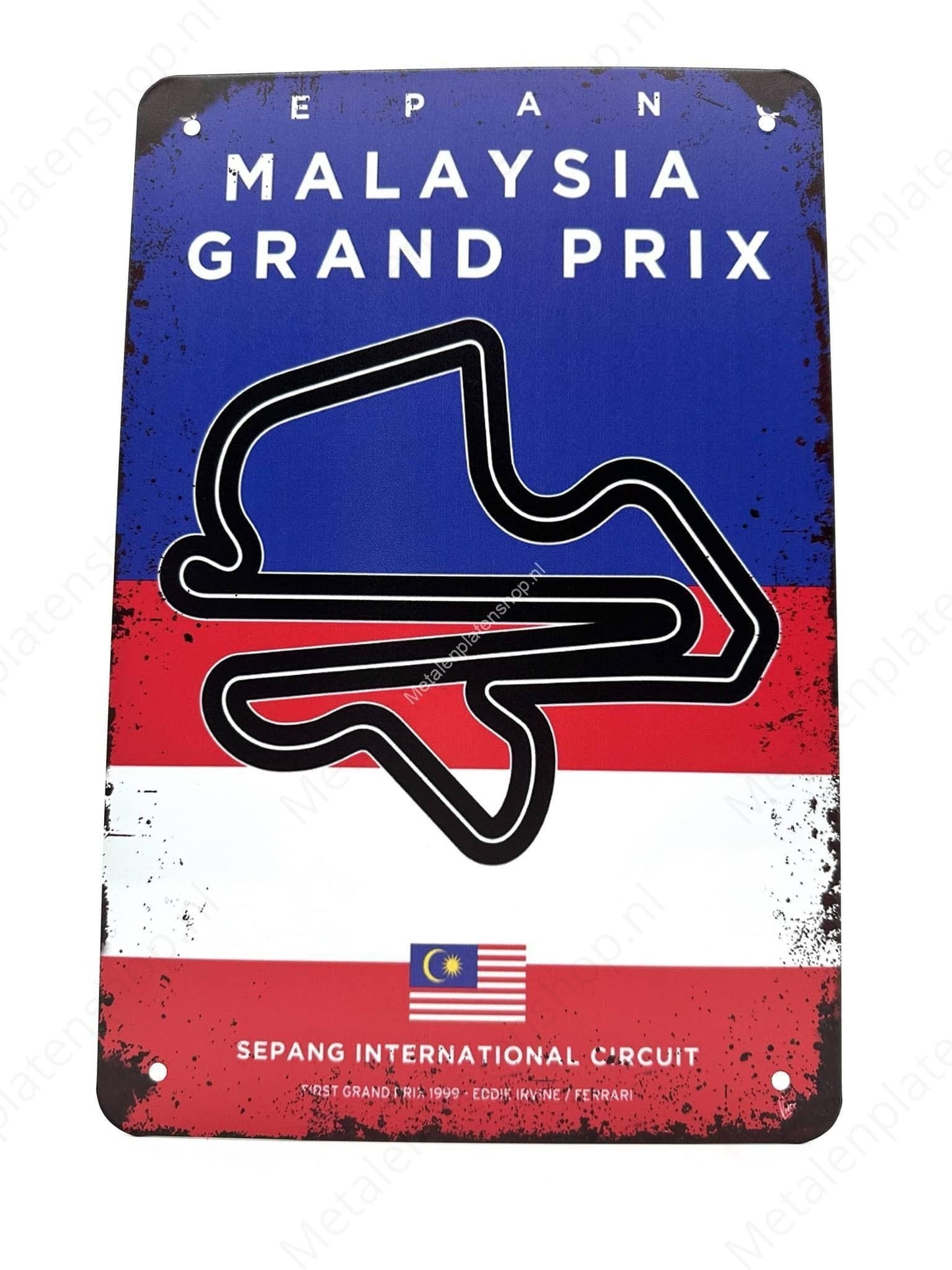Sepang International Circruit - Malaysia - Grand Prix - Formule 1 - Metalen Wandbord