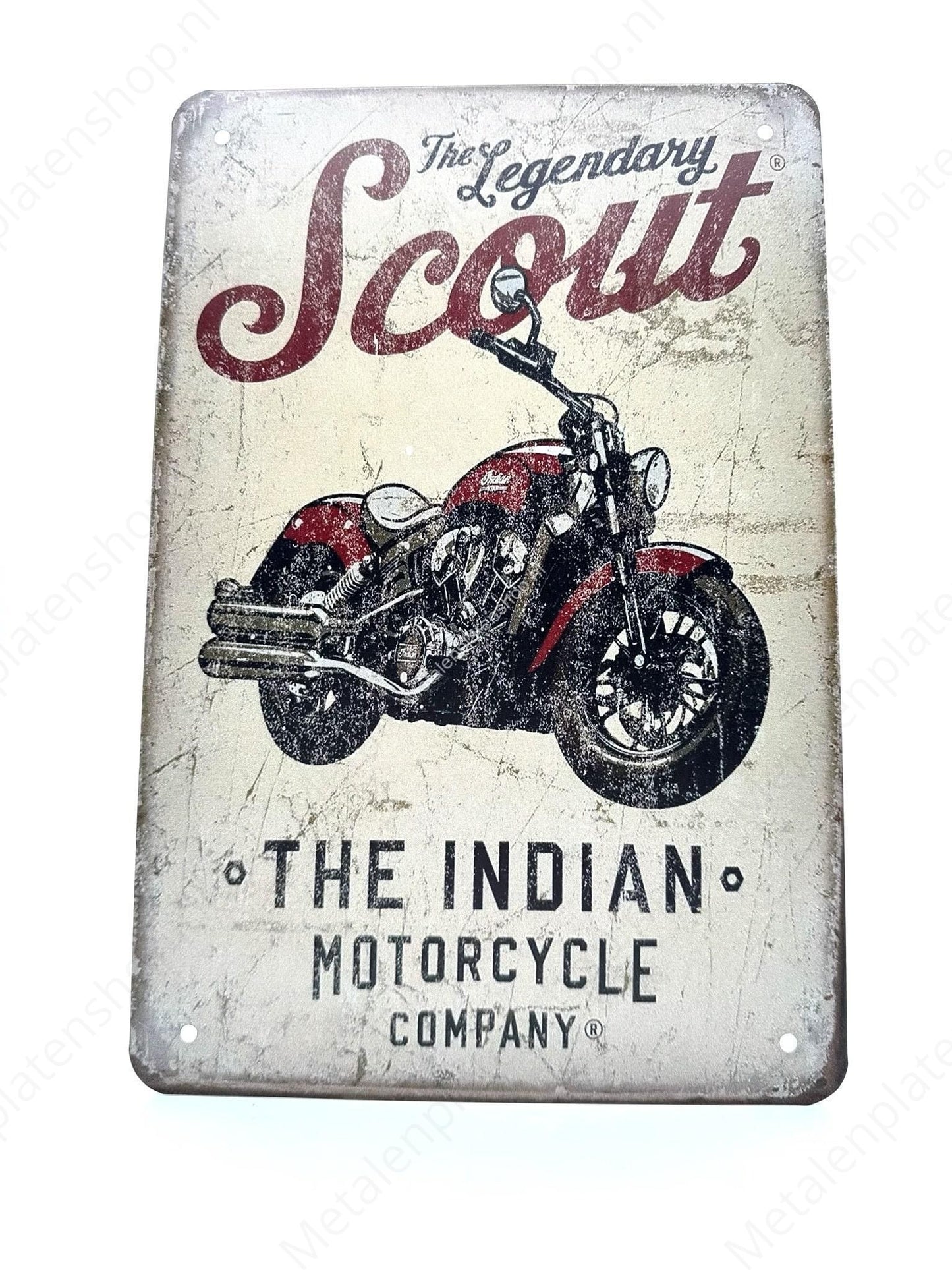 The Legendary Scout - The Indian Motorcycle Company - Motorcycles - Metal Wall Sign