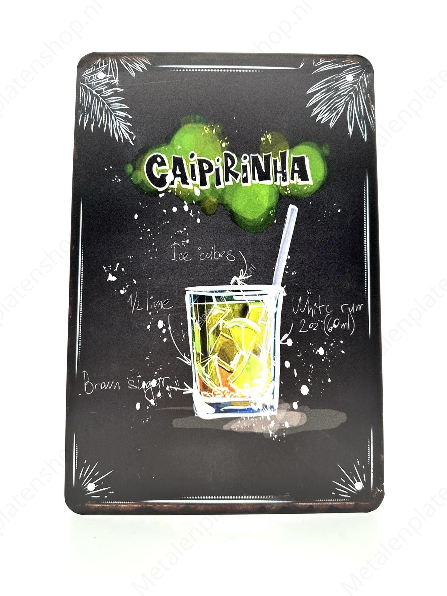 Caipirinha - Cocktails - Metallwandschild