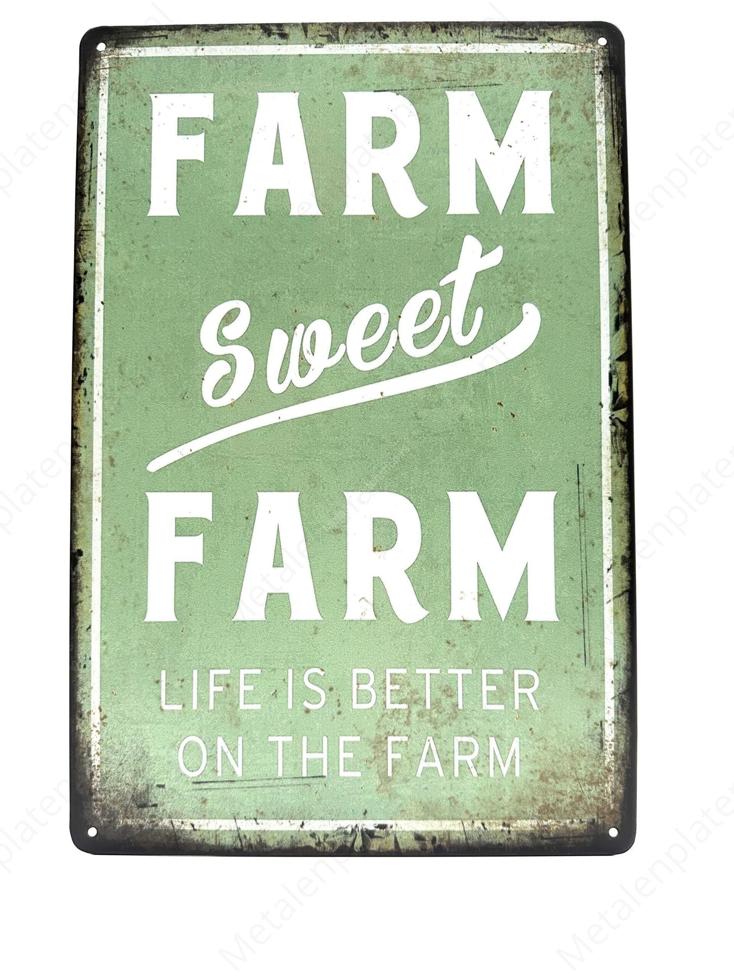 Farm Sweet Farm – Das Leben ist besser auf dem Bauernhof – Metallwandschild