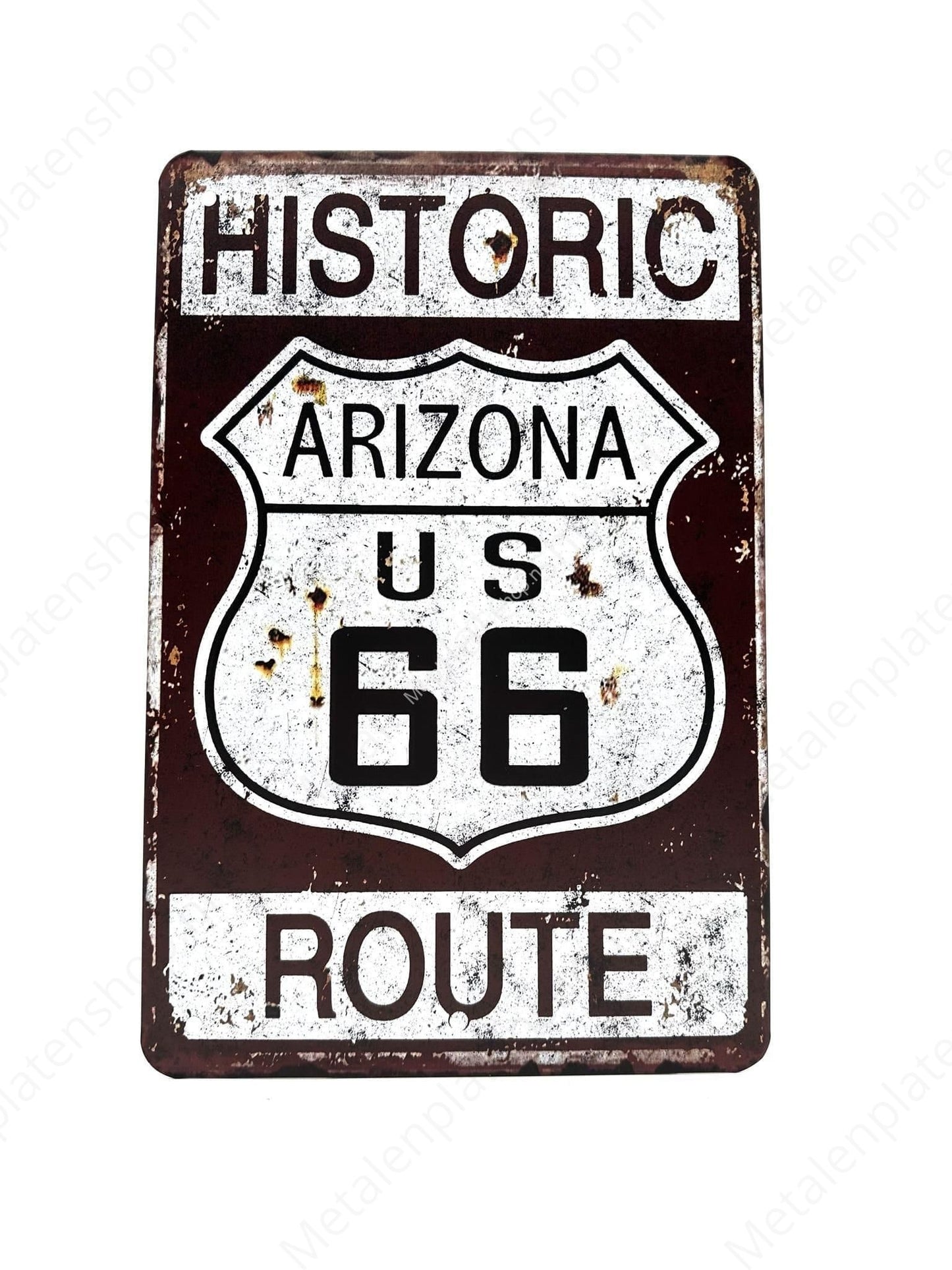 Historic Arizona - Route 66 - Metal Wall Sign