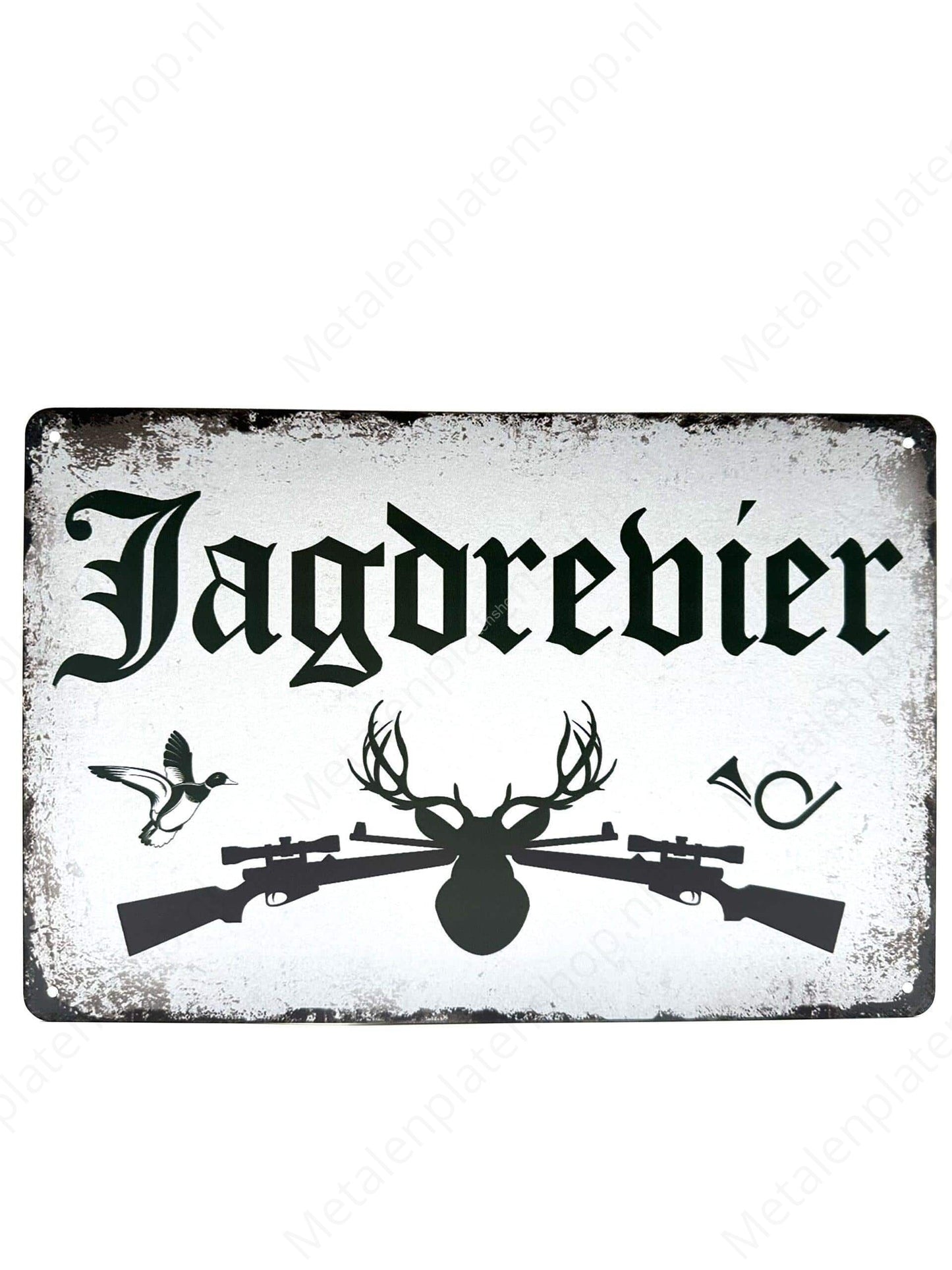 Jagdrebier - Deutsch - Metal Wall Sign