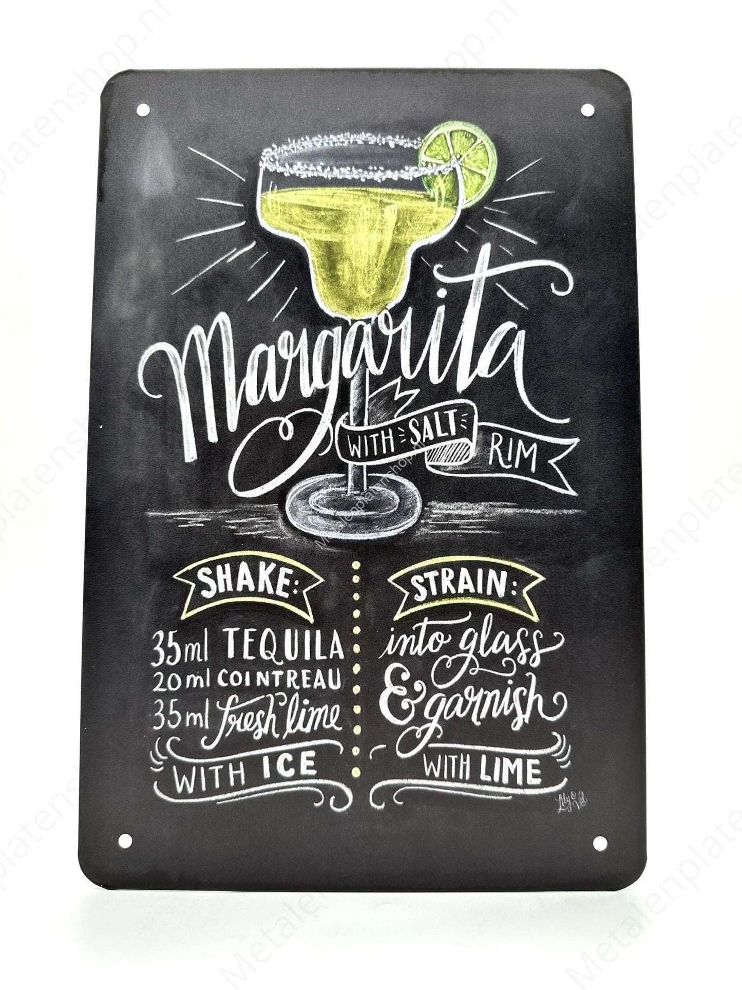 Margarita - Cocktails - Metal Wall Sign