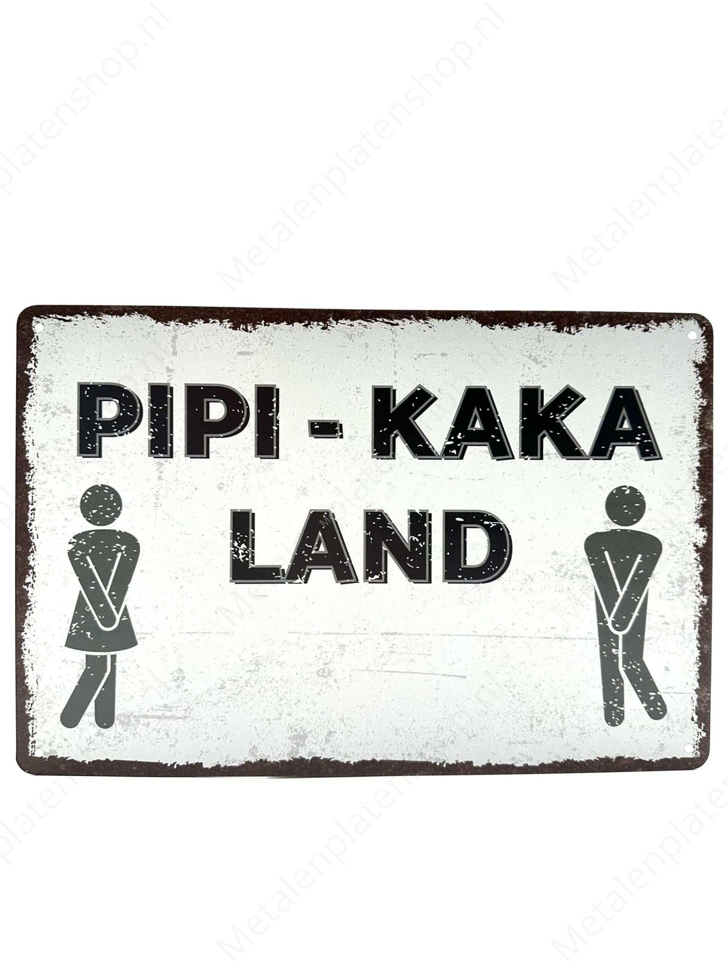 Pipi - Kaka - Land - Deutsch - Metal Wall Sign