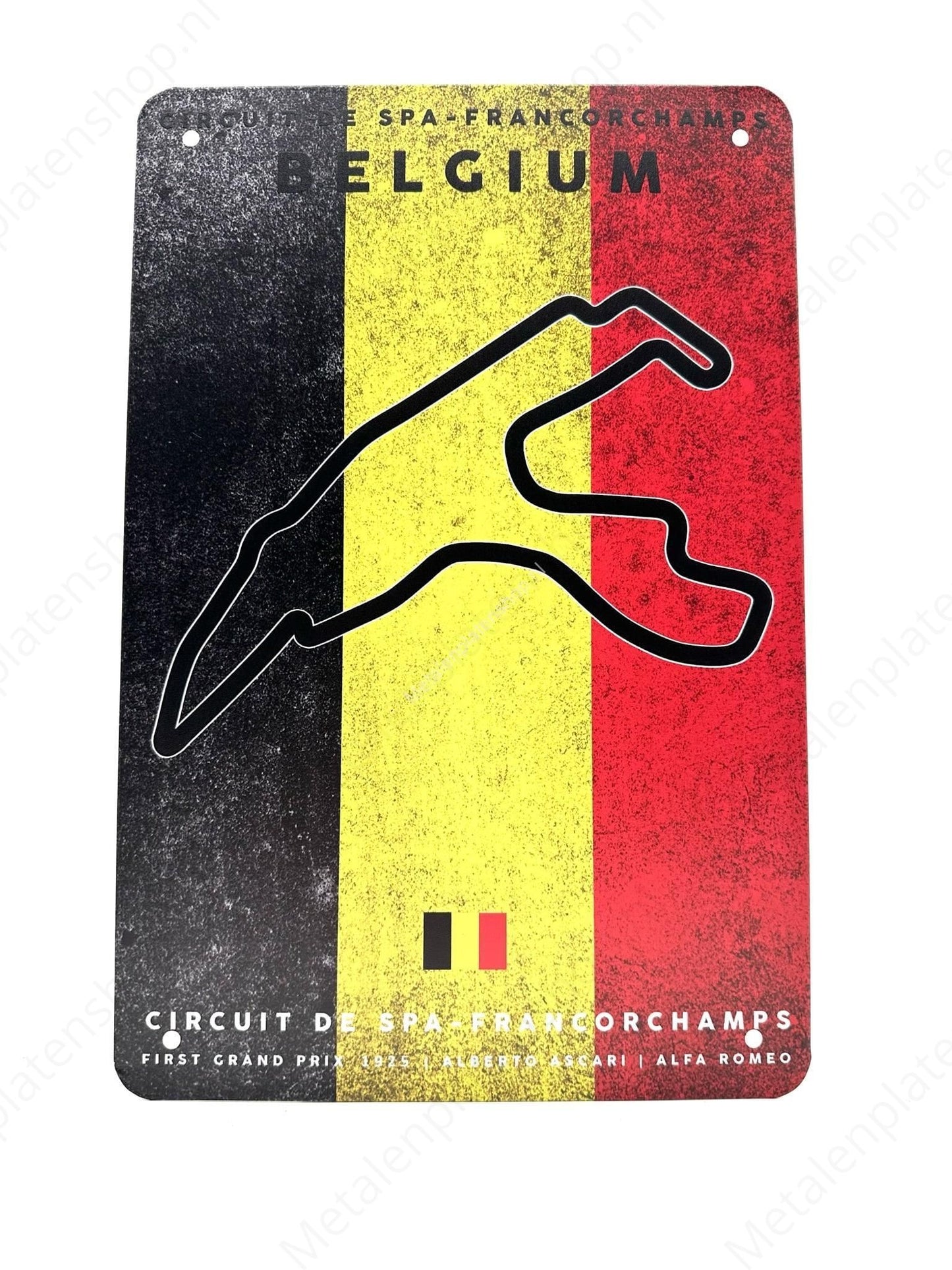 Spa-Francorchamps - Grand Prix - Belgie - Metalen Wandbord