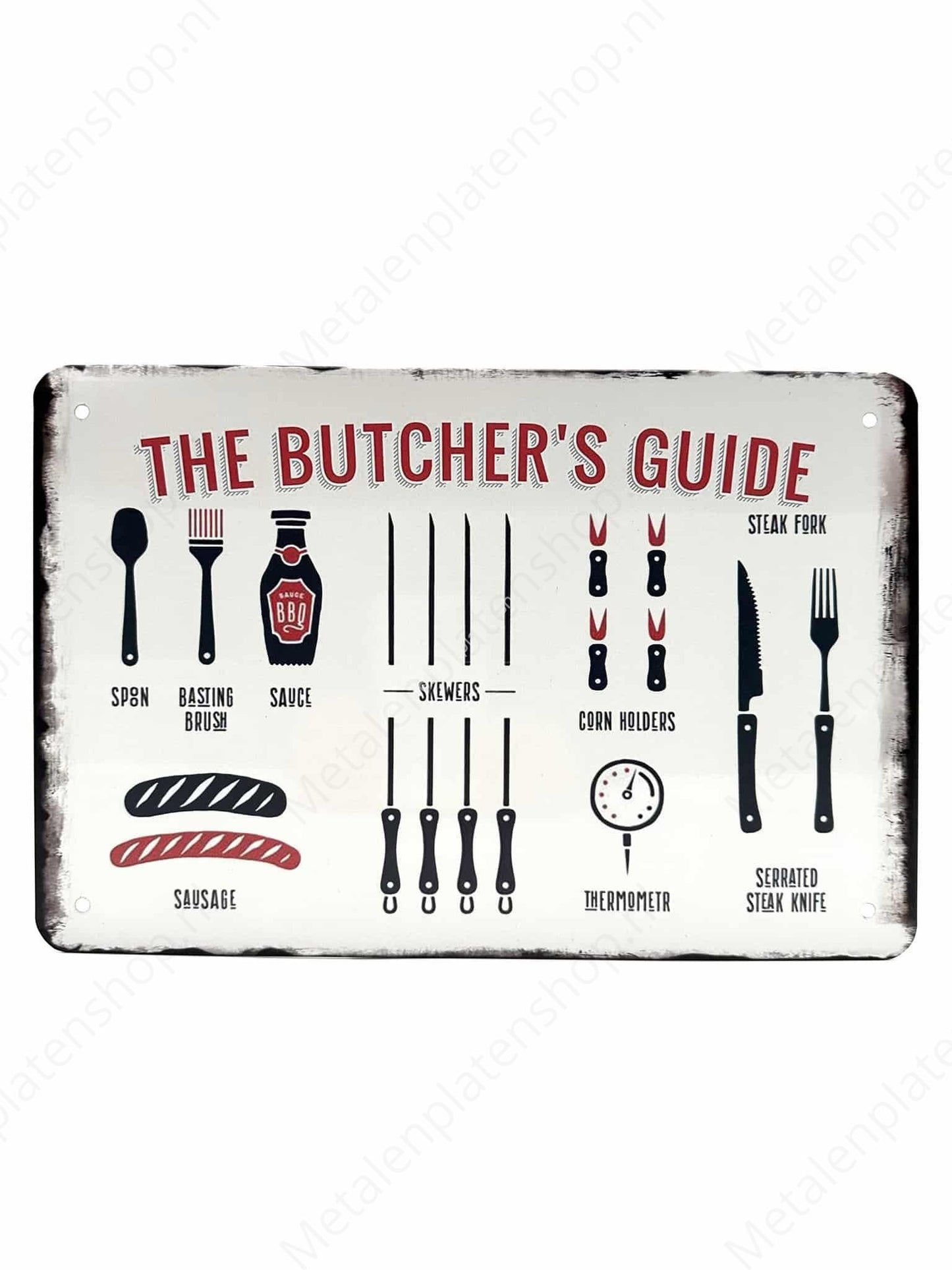 The Butcher's Guide - Collection - Metal Wall Sign