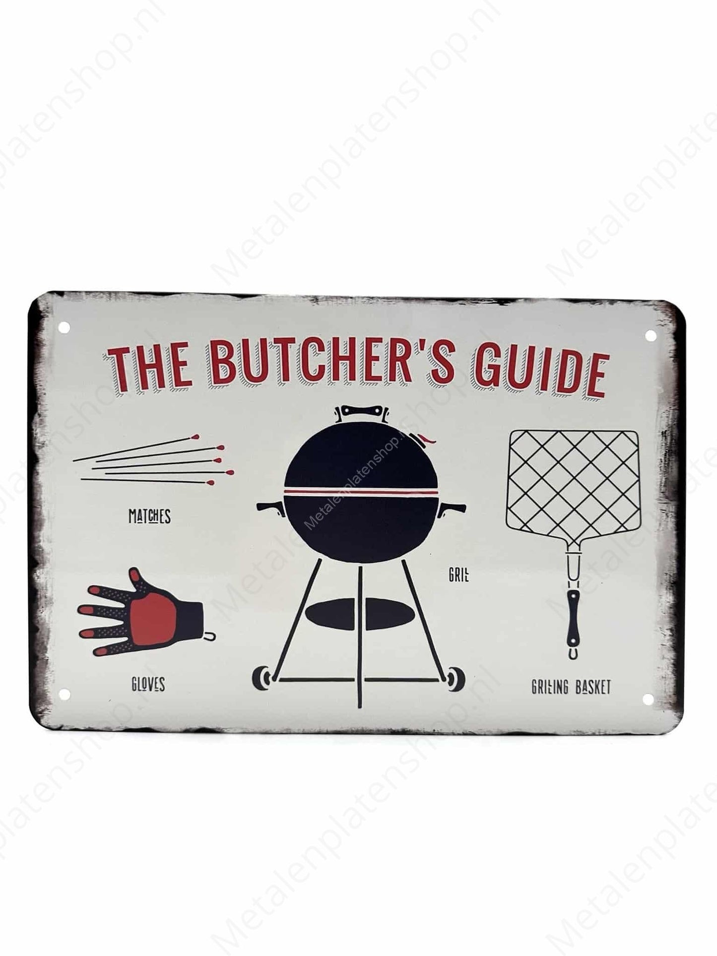 The Butchers Guide - BBQ - Metall-Wandschild