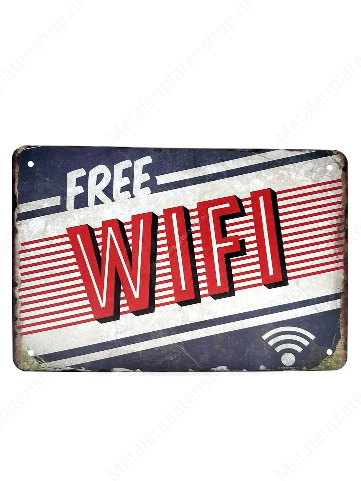 Kostenloses WIFI - Metallwandschild