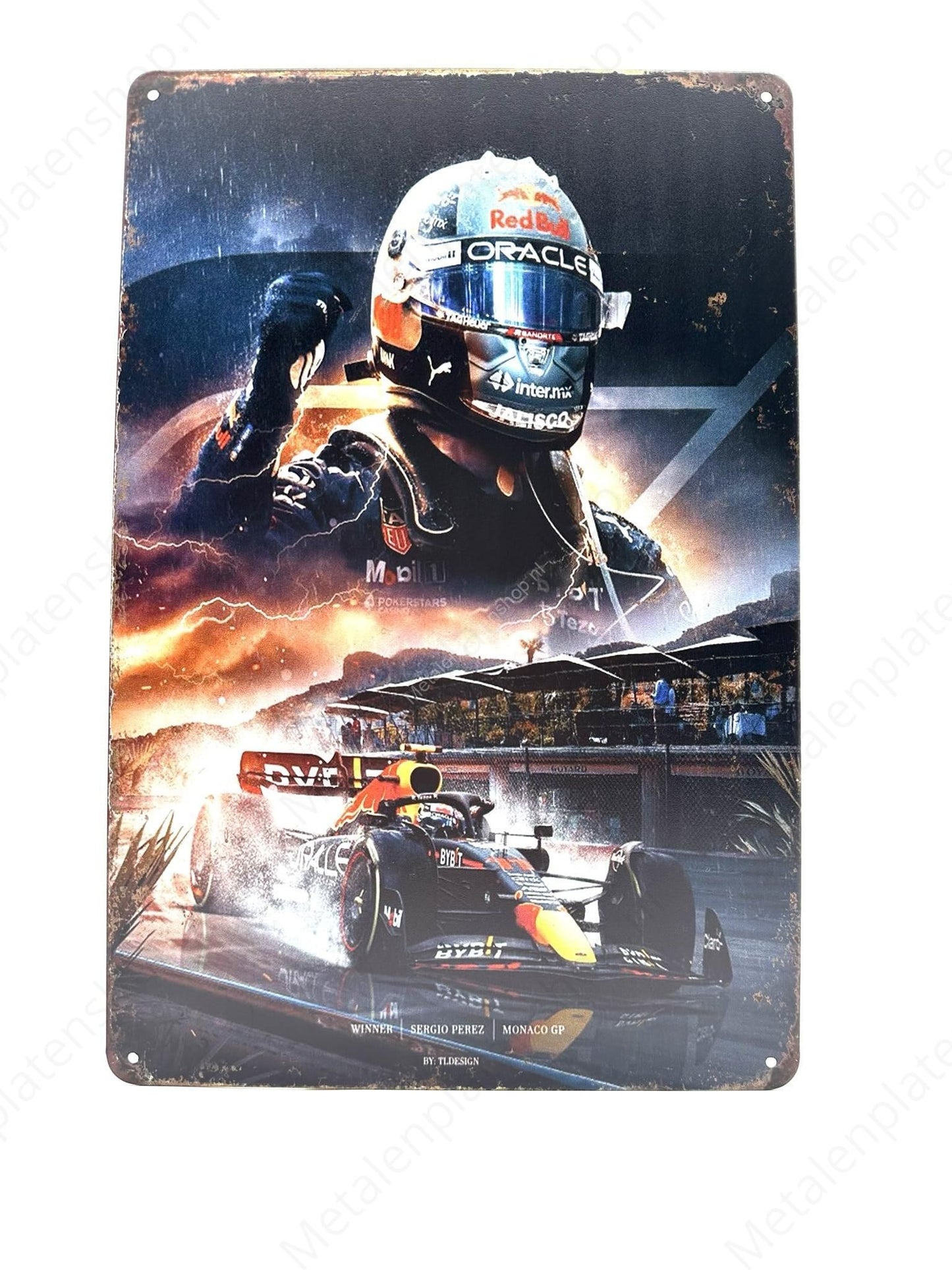 Sergio Perez - Winner Monaco GP - Metal Wall Sign