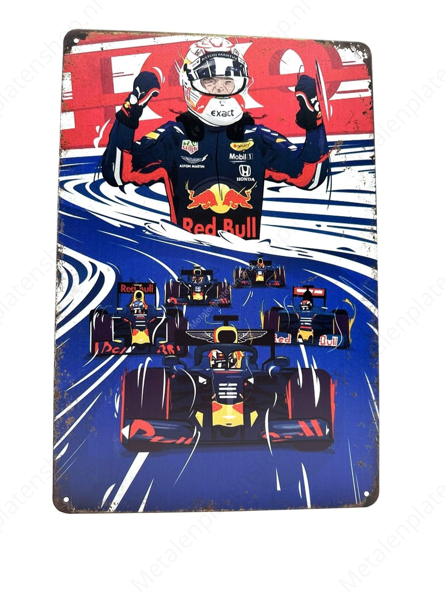 Max Verstappen - F1 Race Cars - Metal Wall Sign