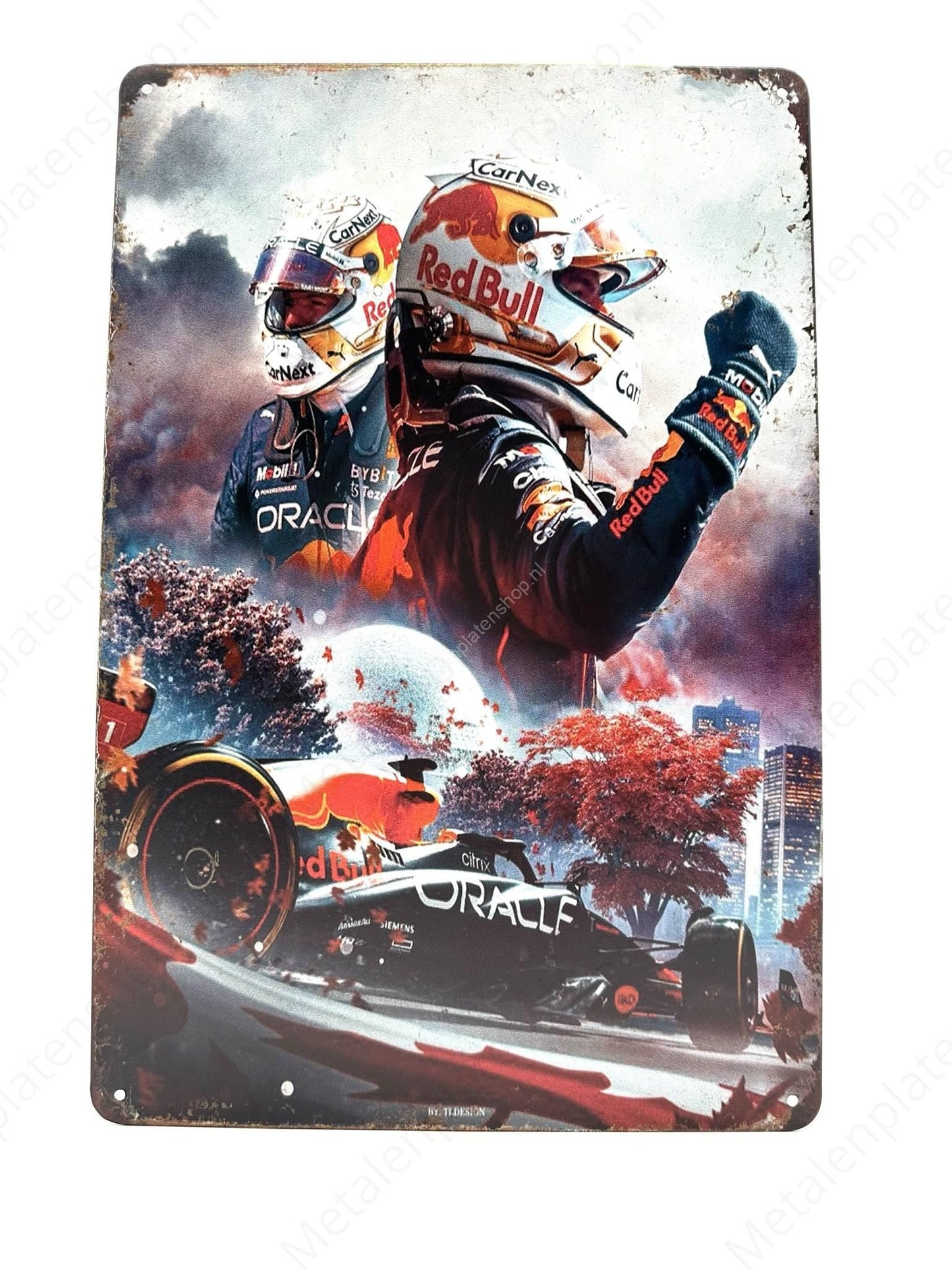 Max Verstappen – Faust – F1 – Metallwandschild