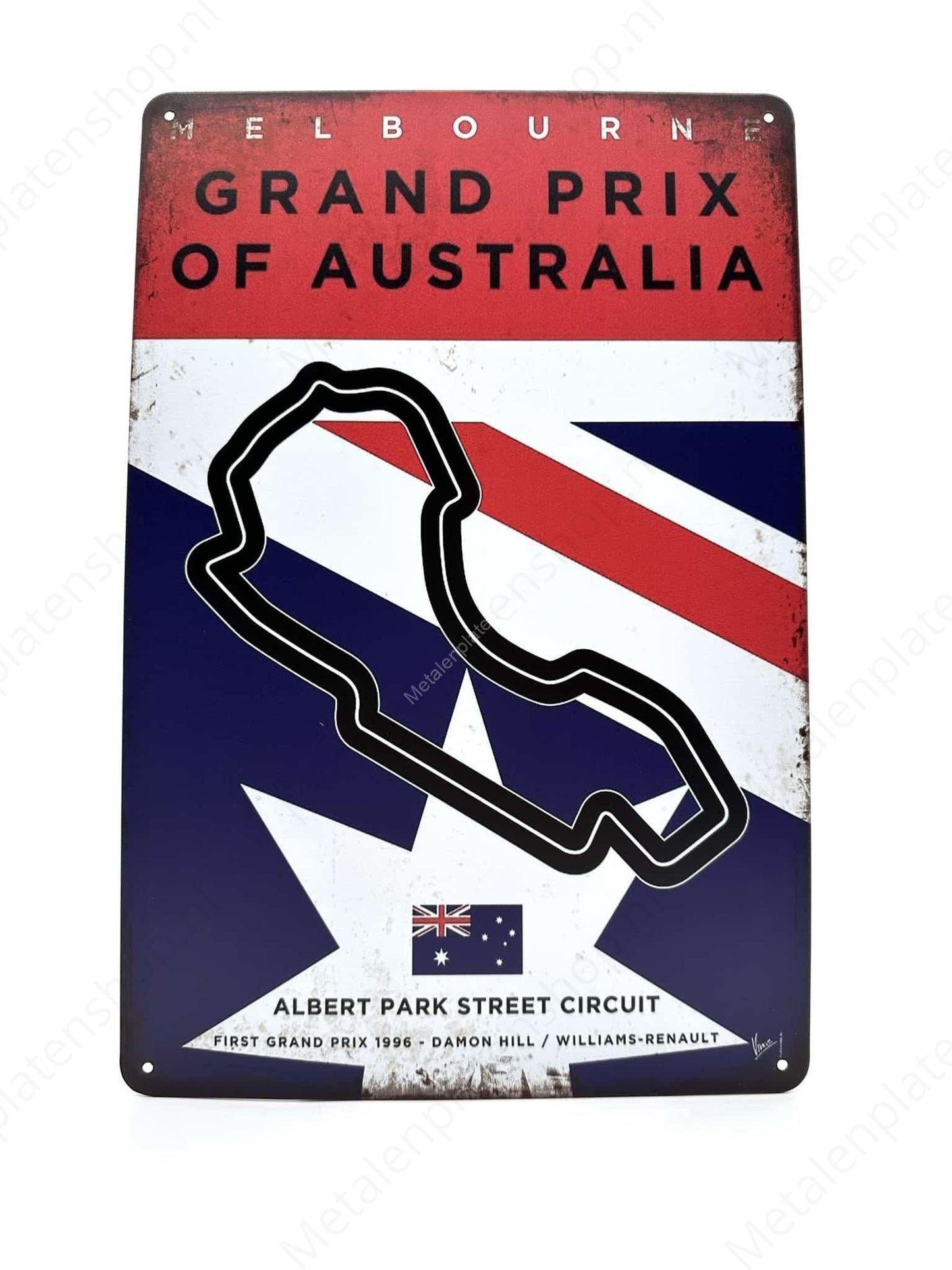 Albert Park Street Circuit - Australie - Grand Prix - Metalen Wandbord