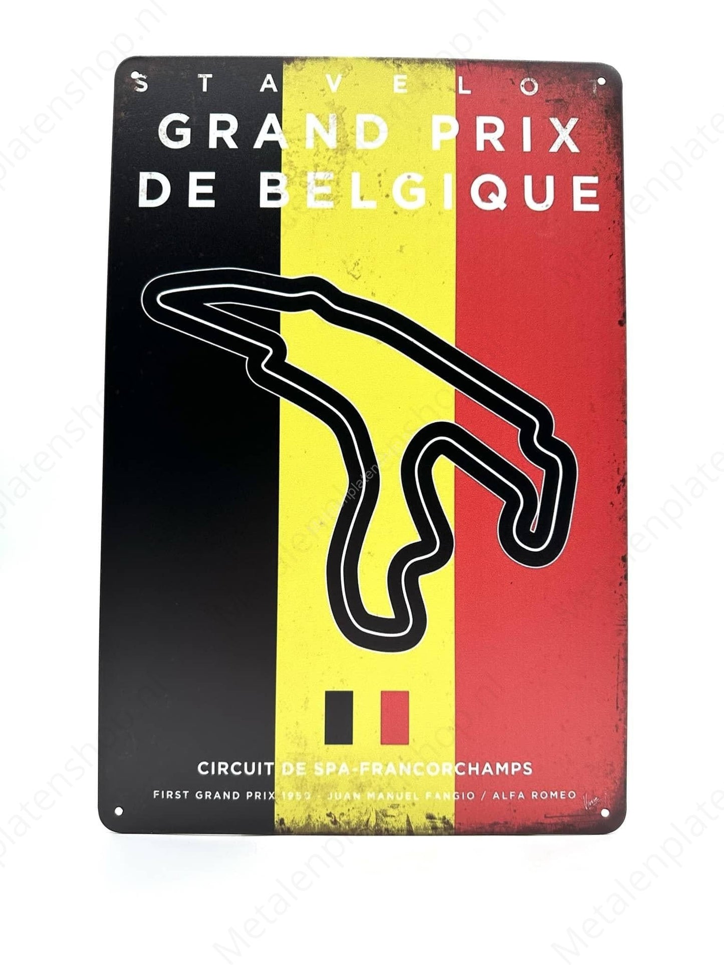 Circuit Spa-Francorchamps - Belgique - Grand Prix - Metalen Wandbord