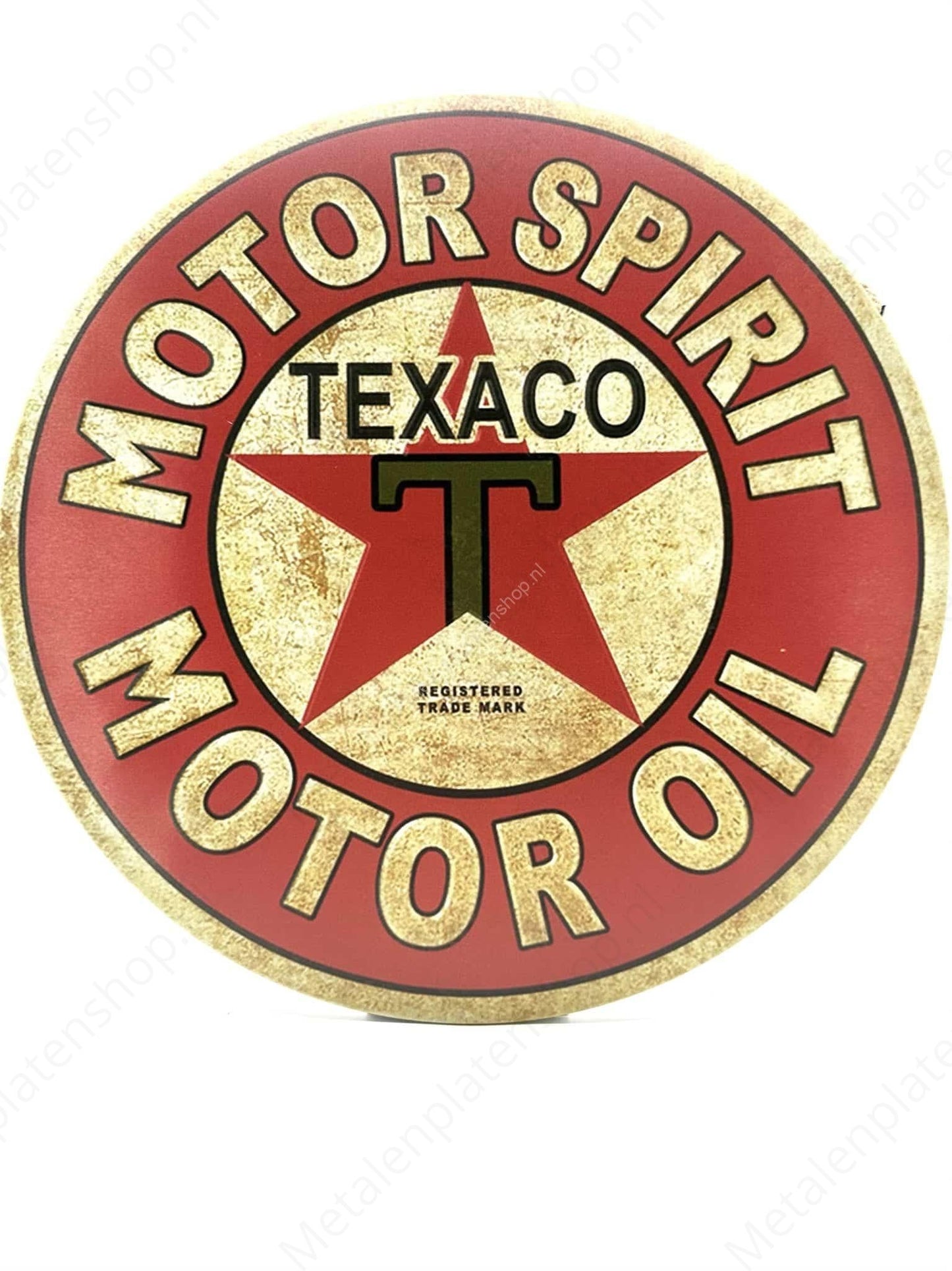 Motor Spirit – Motoröl – rund – Metall-Wandschild