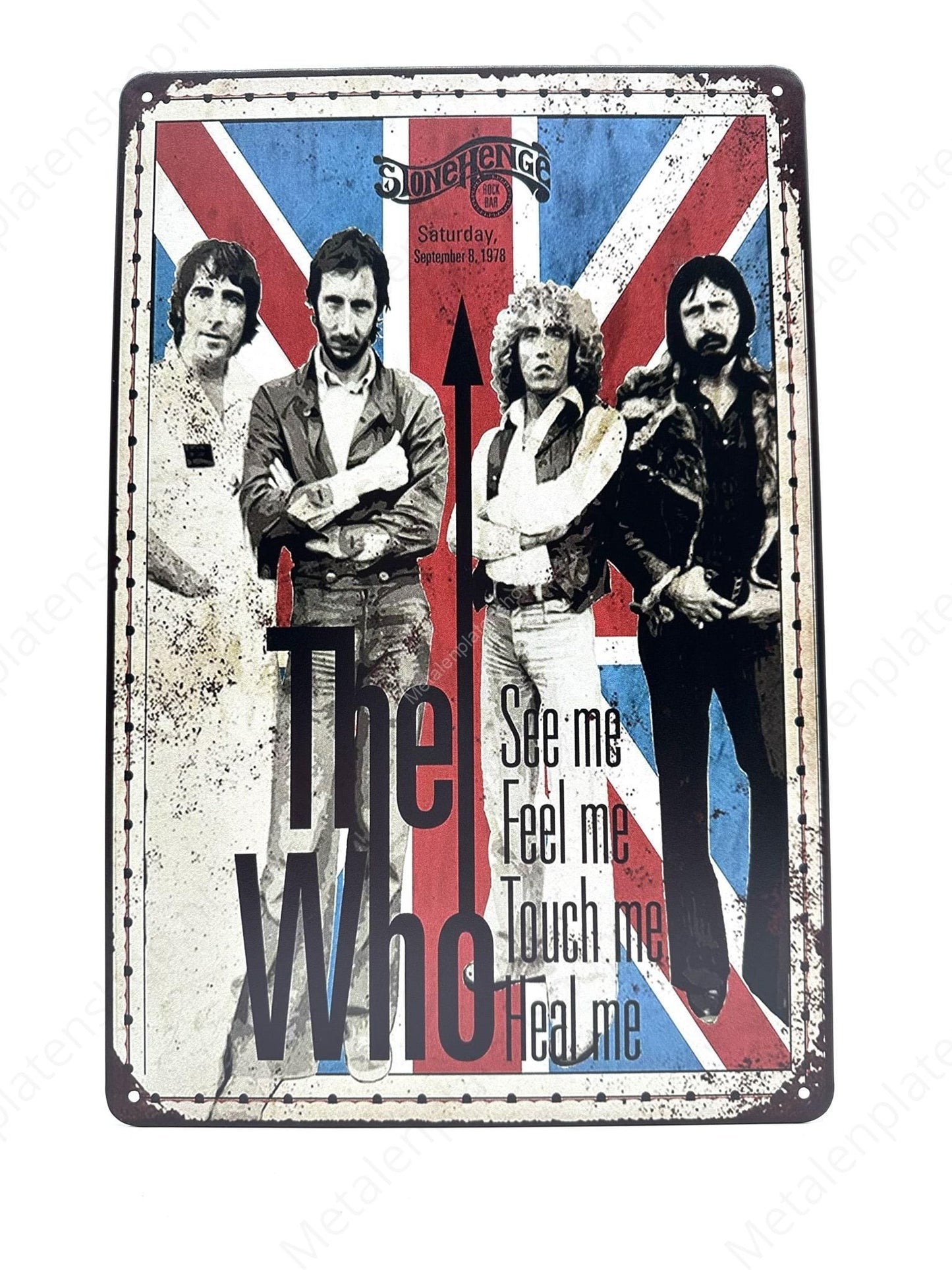 The Who - See me, Feel me, Touch me, Heal me - Metal Wall Sign