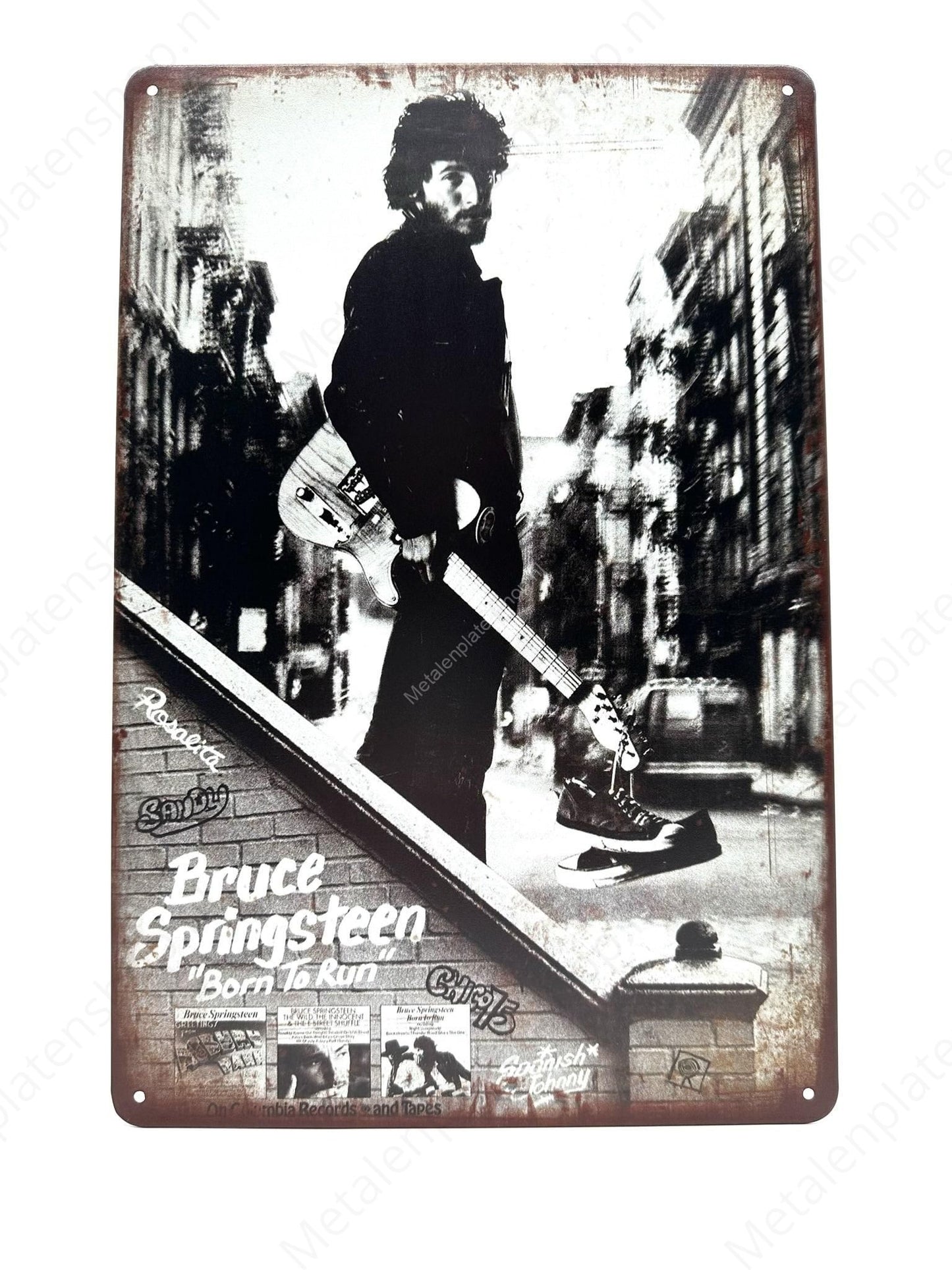 Bruce Springsteen - Born to Run - Metal Wall Sign