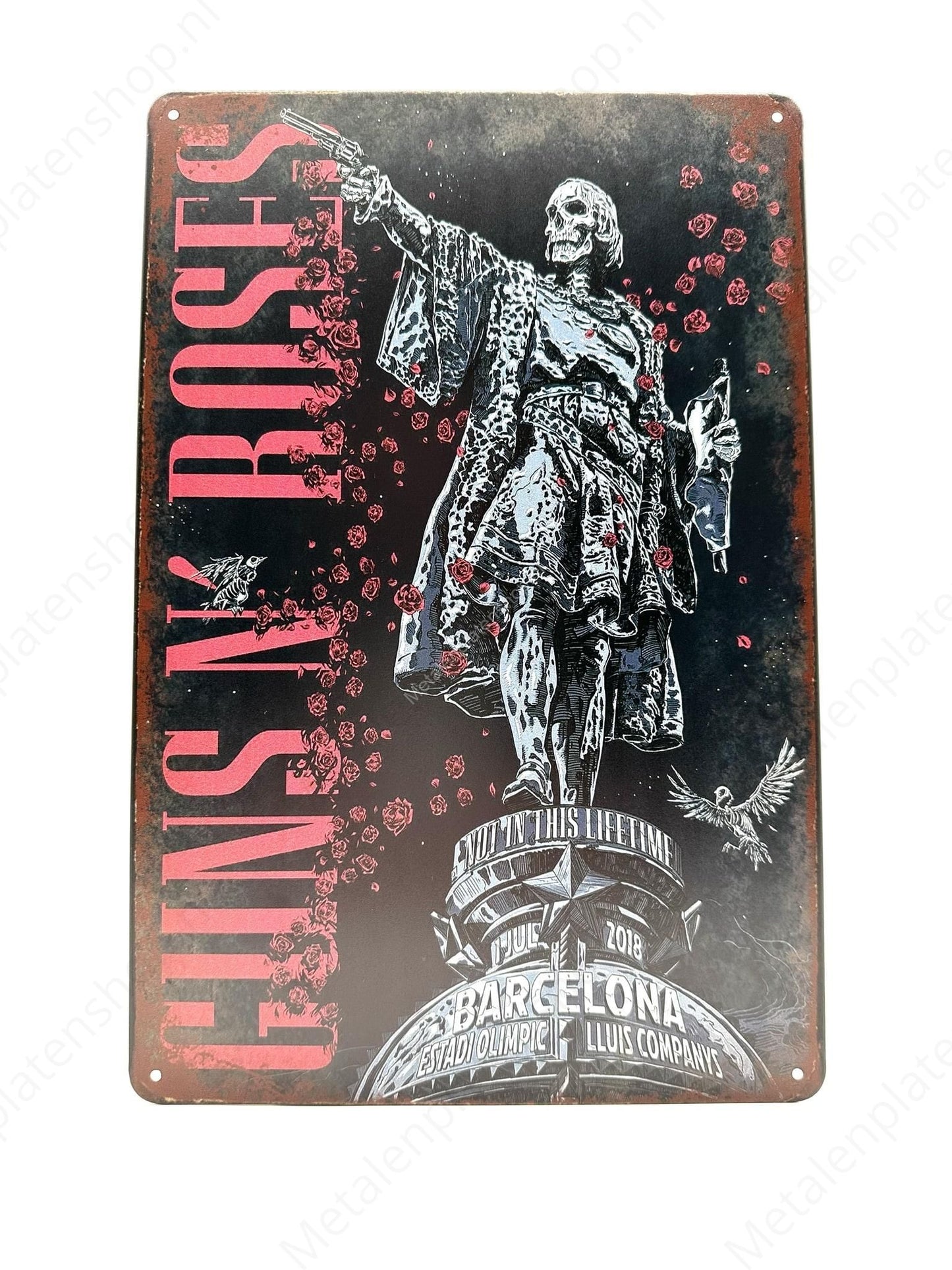 Guns n' Roses - Barcelona - Metal Wall Sign