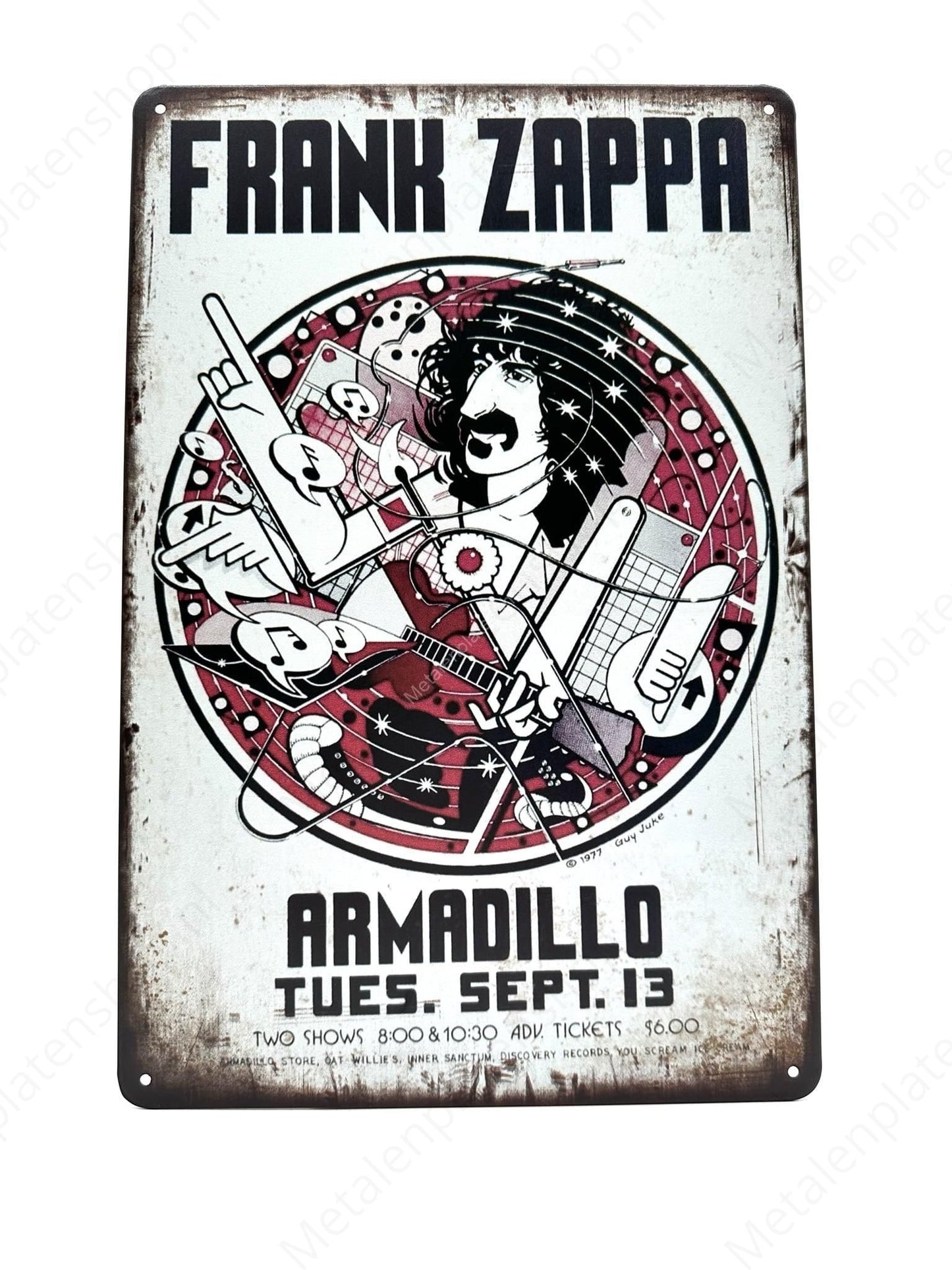 Frank Zappa - Armadillo - Metal Wall Sign