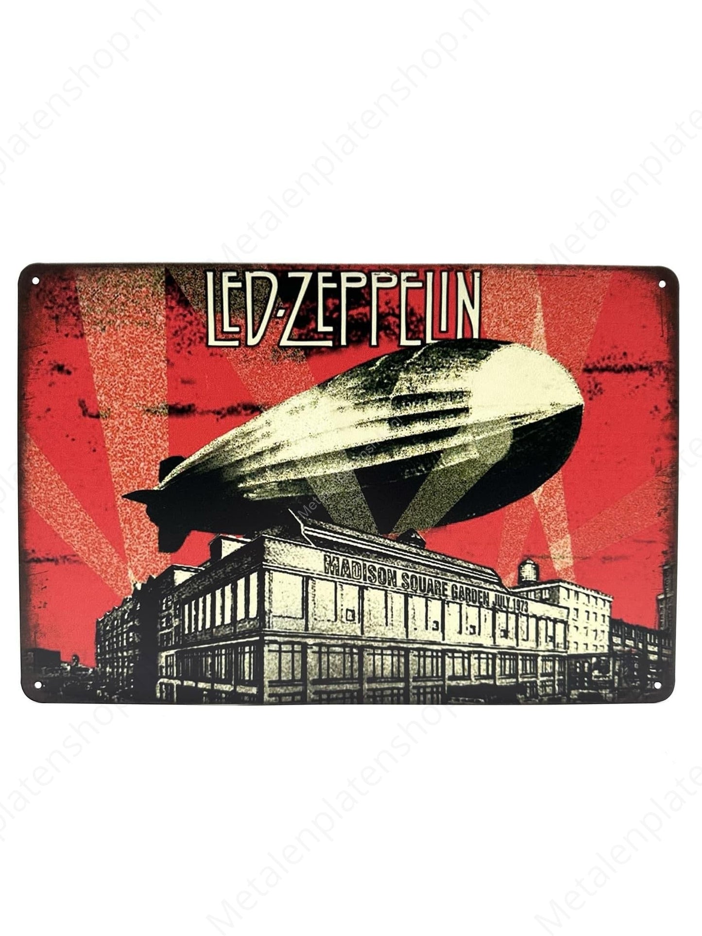 LED Zeppelin - Madion Square Garden - Metalen Wandbord