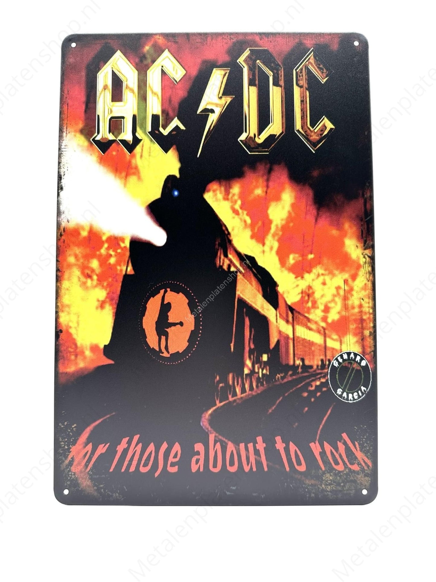 AC/DC for those about to rock - Metalen Wandbord