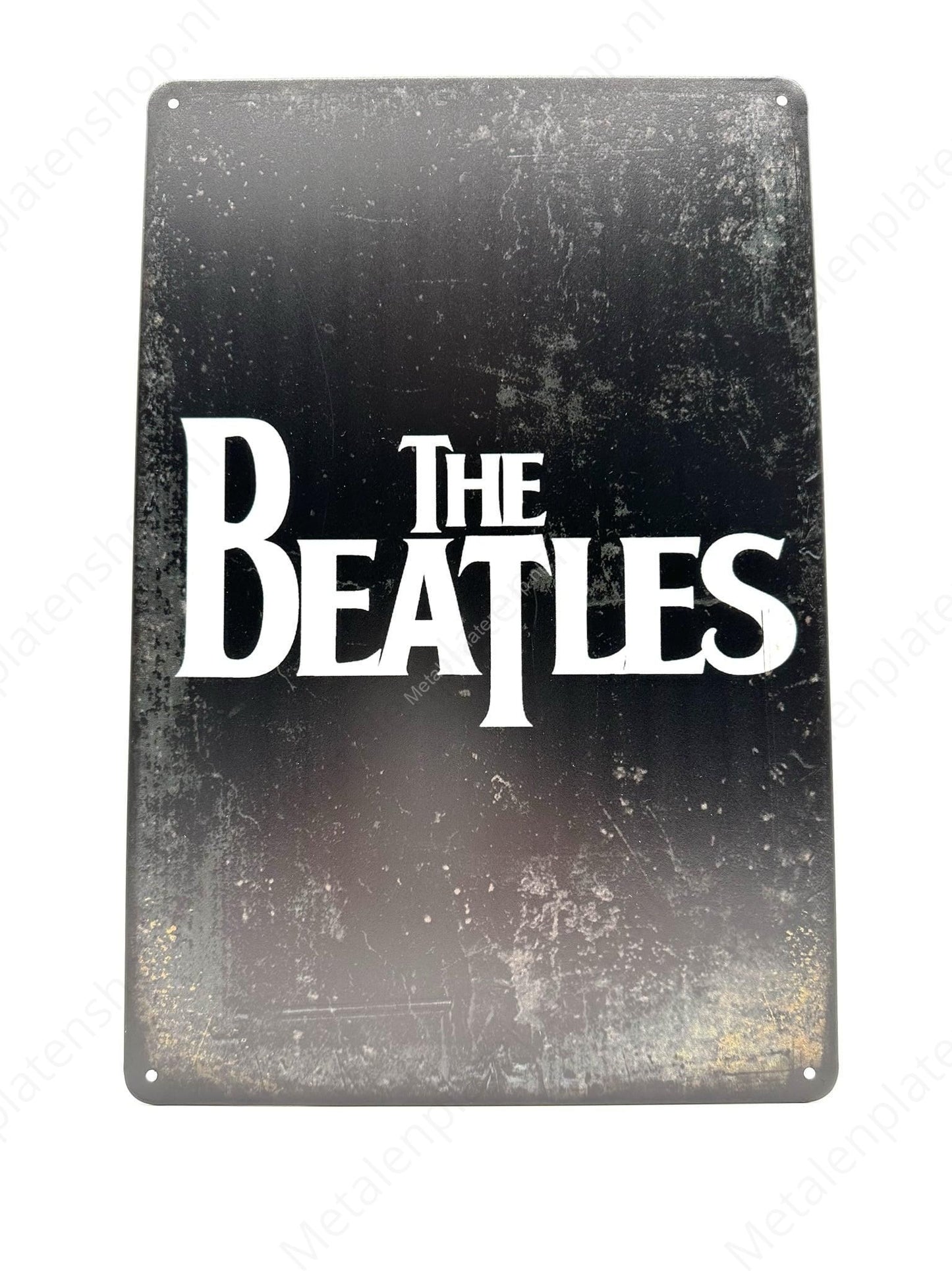 The Beatles - Black - Metal Wall Sign