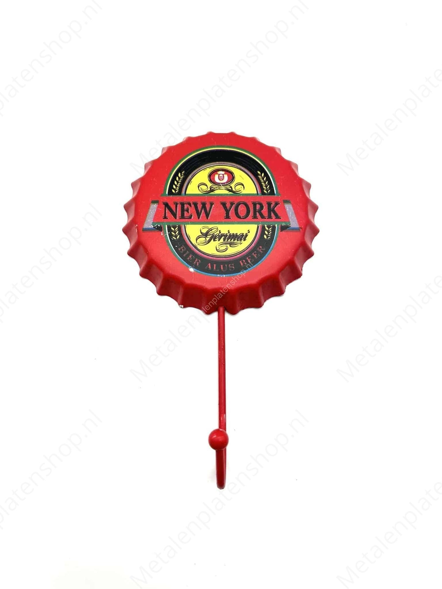 New York Beer Cap – Garderobe – Handtuchhaken – Metall-Wandschild