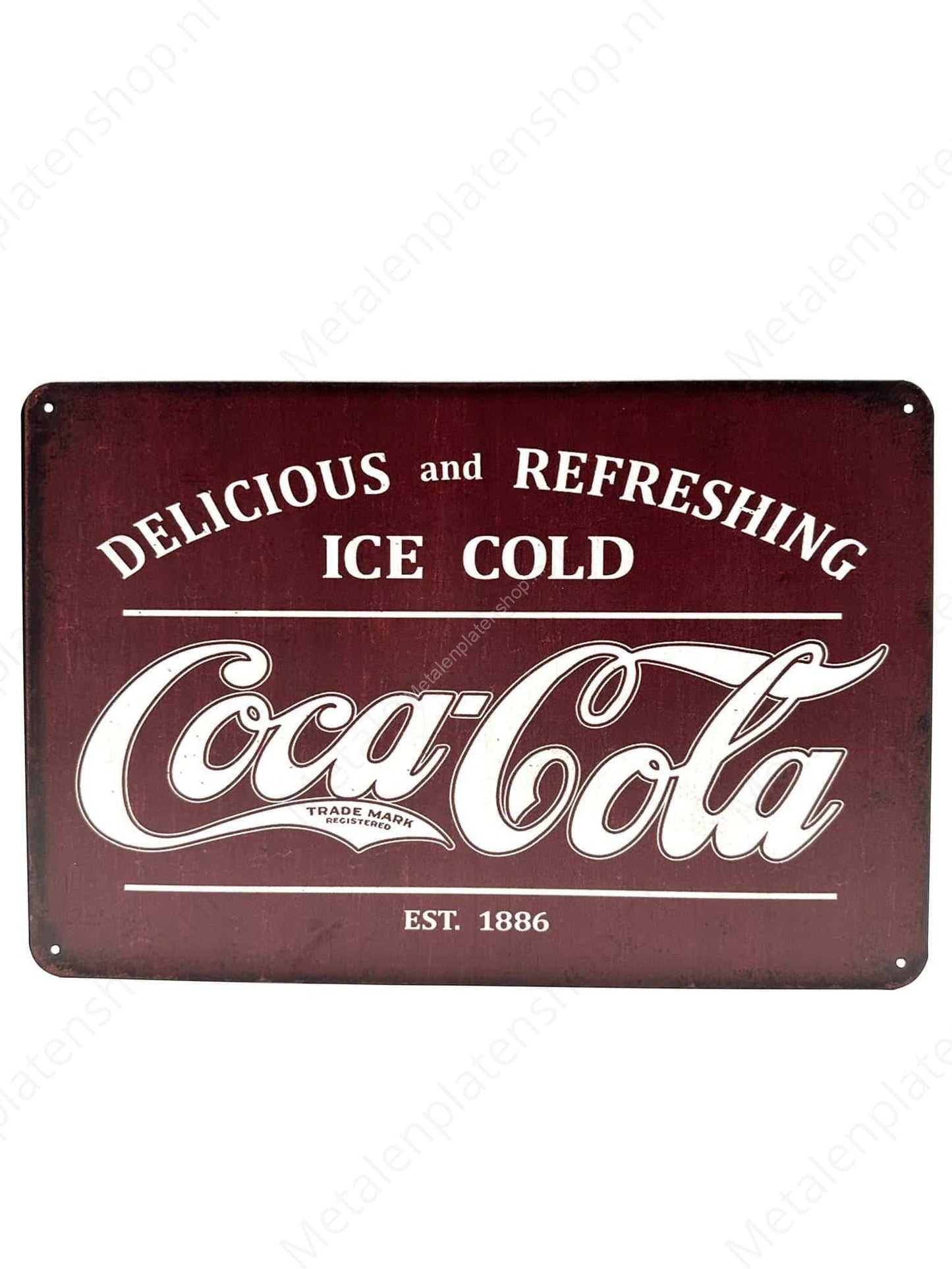 Coca Cola - Vintage - Delicious and Refreshing - Ice Cold - Metal Wall Sign
