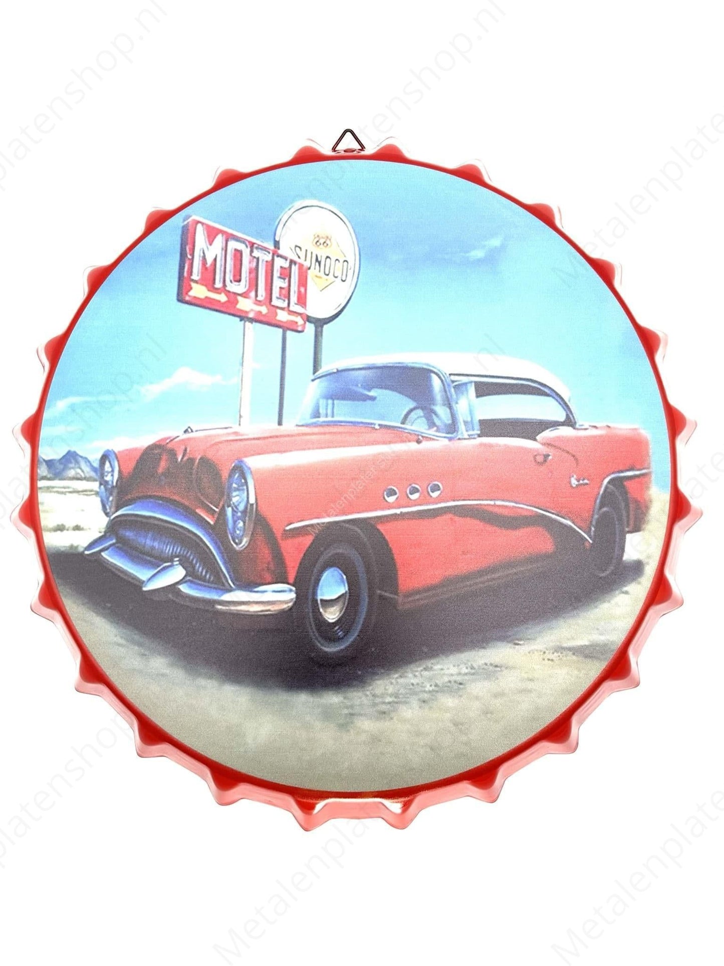 Getränkedeckel - Auto Motel - 30x30cm Rund