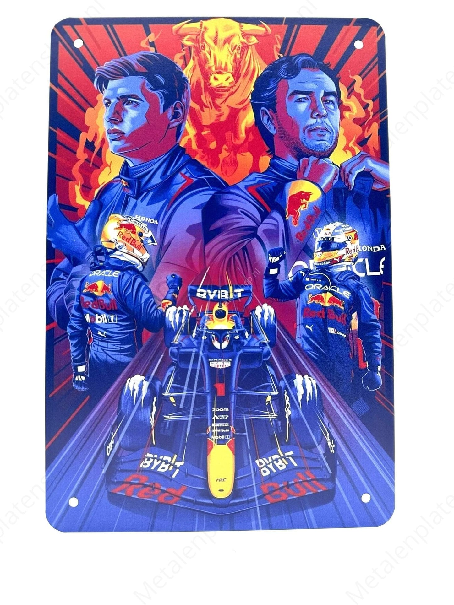 Max Verstappen – RedBull – F1 – Signiert – Metallwandschild