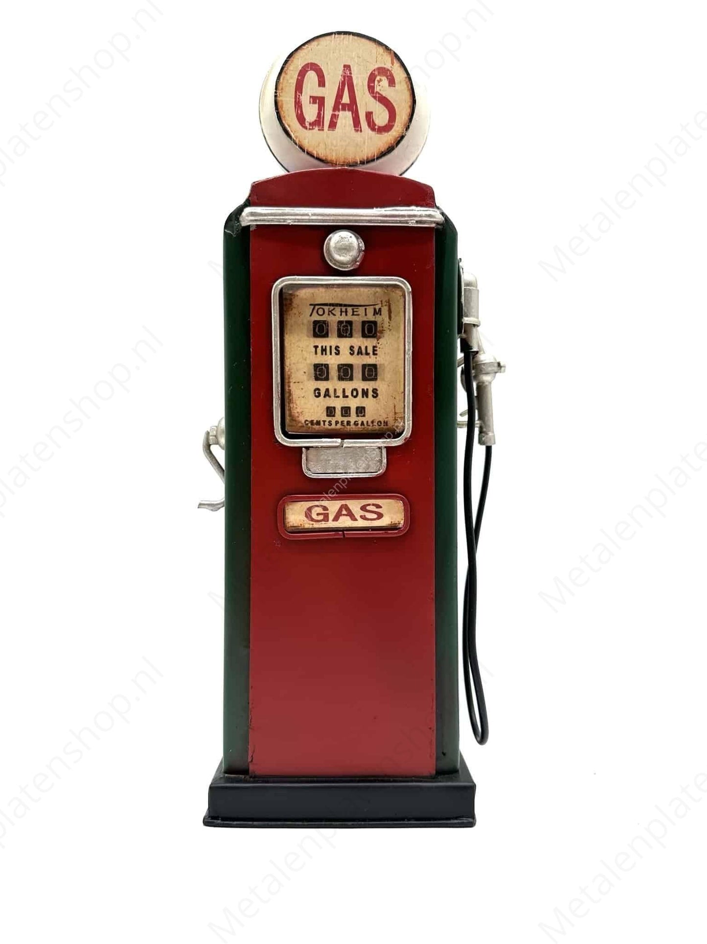 Gasoline pump - Money box - Metal decoration - 33cm