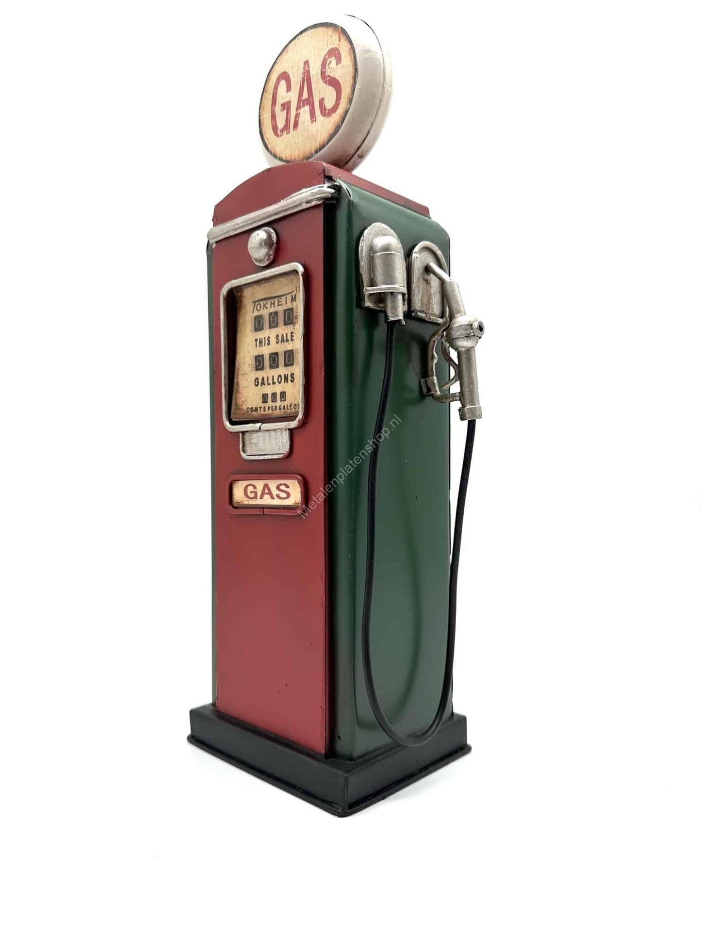Gasoline pump - Money box - Metal decoration - 33cm