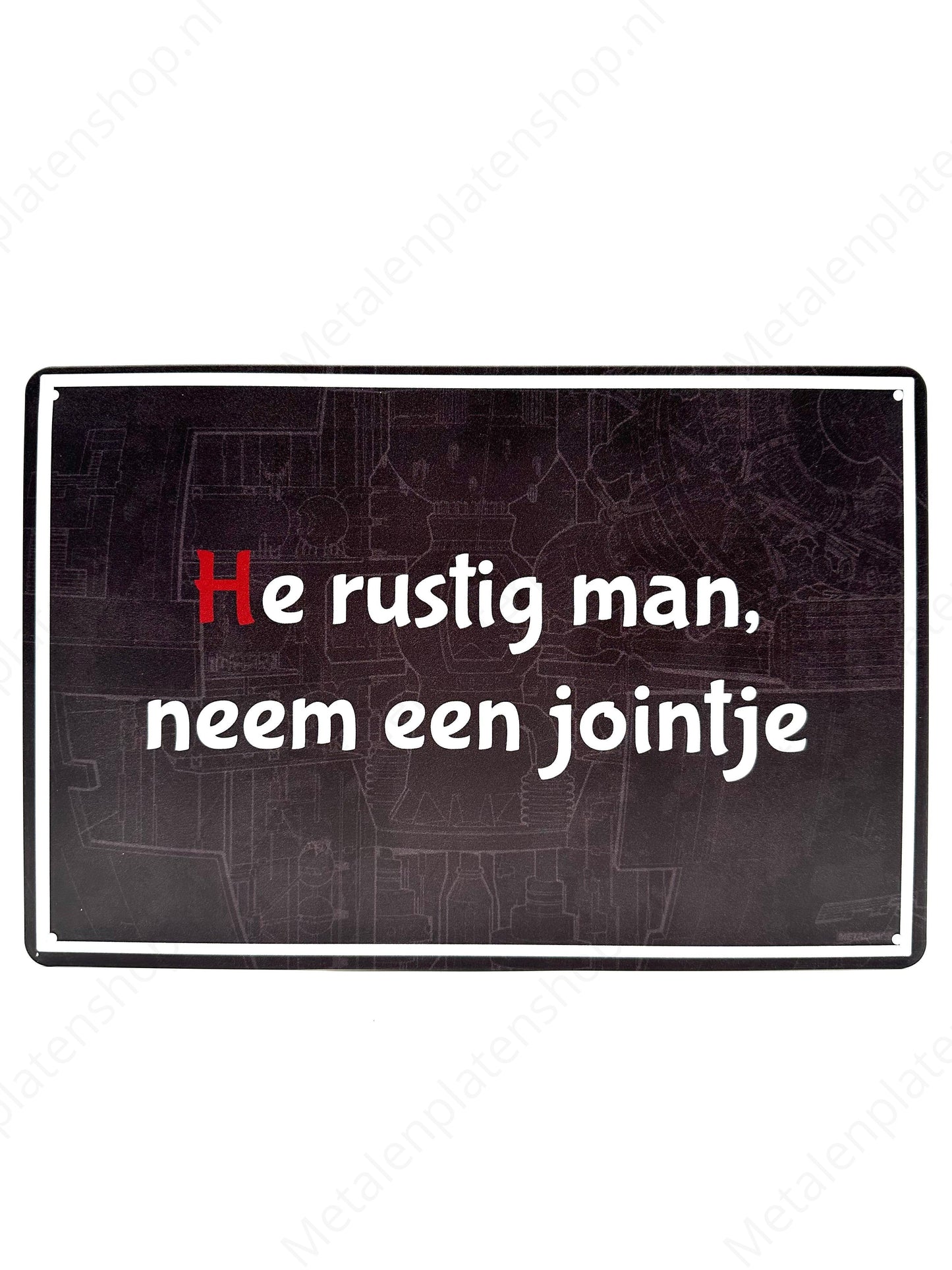 MasterMovies - Calm down man, have a joint - Metal Wall Sign