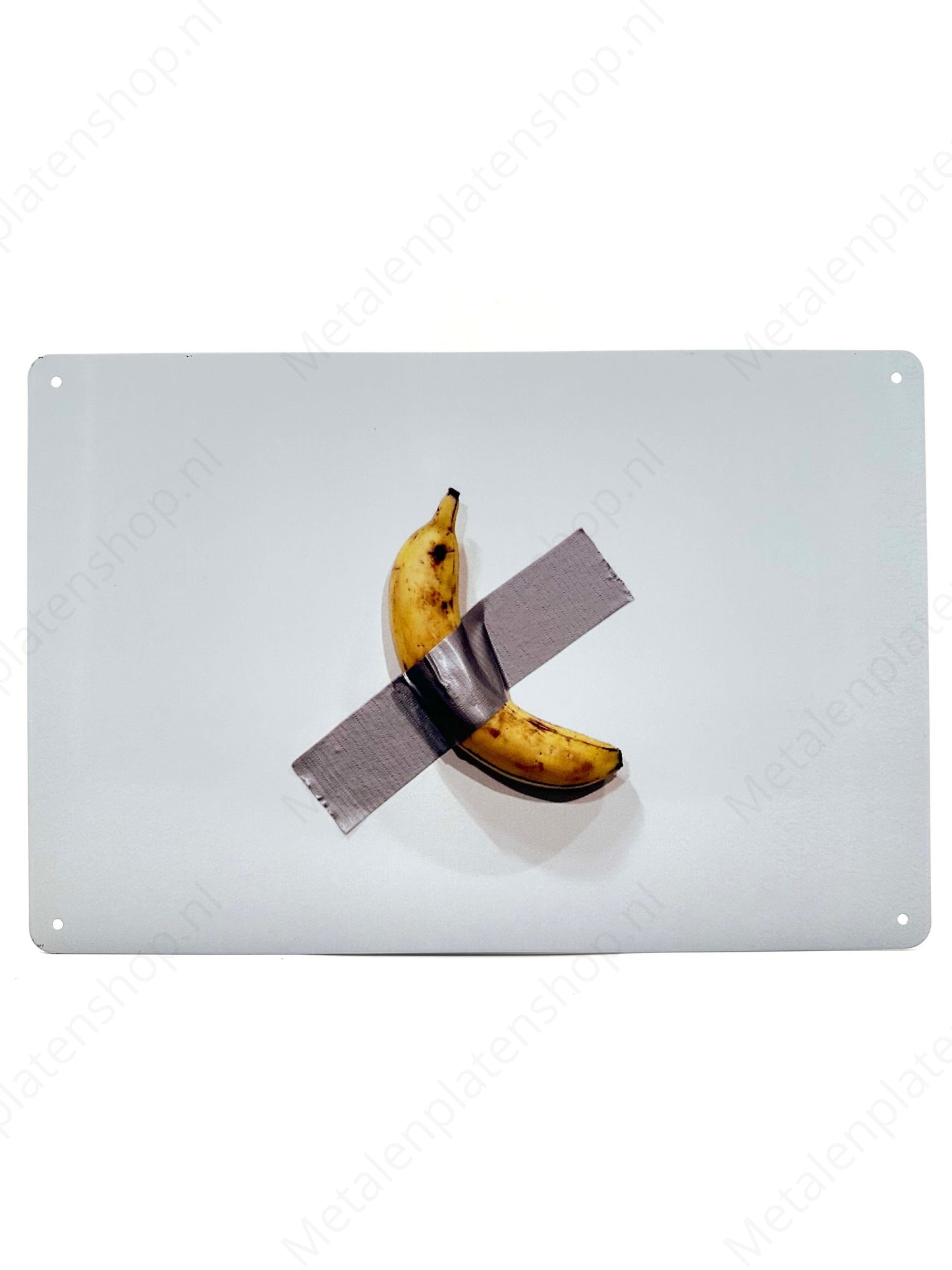 Banana on Wall with Tape - Limited Edition - Metal Wall Sign